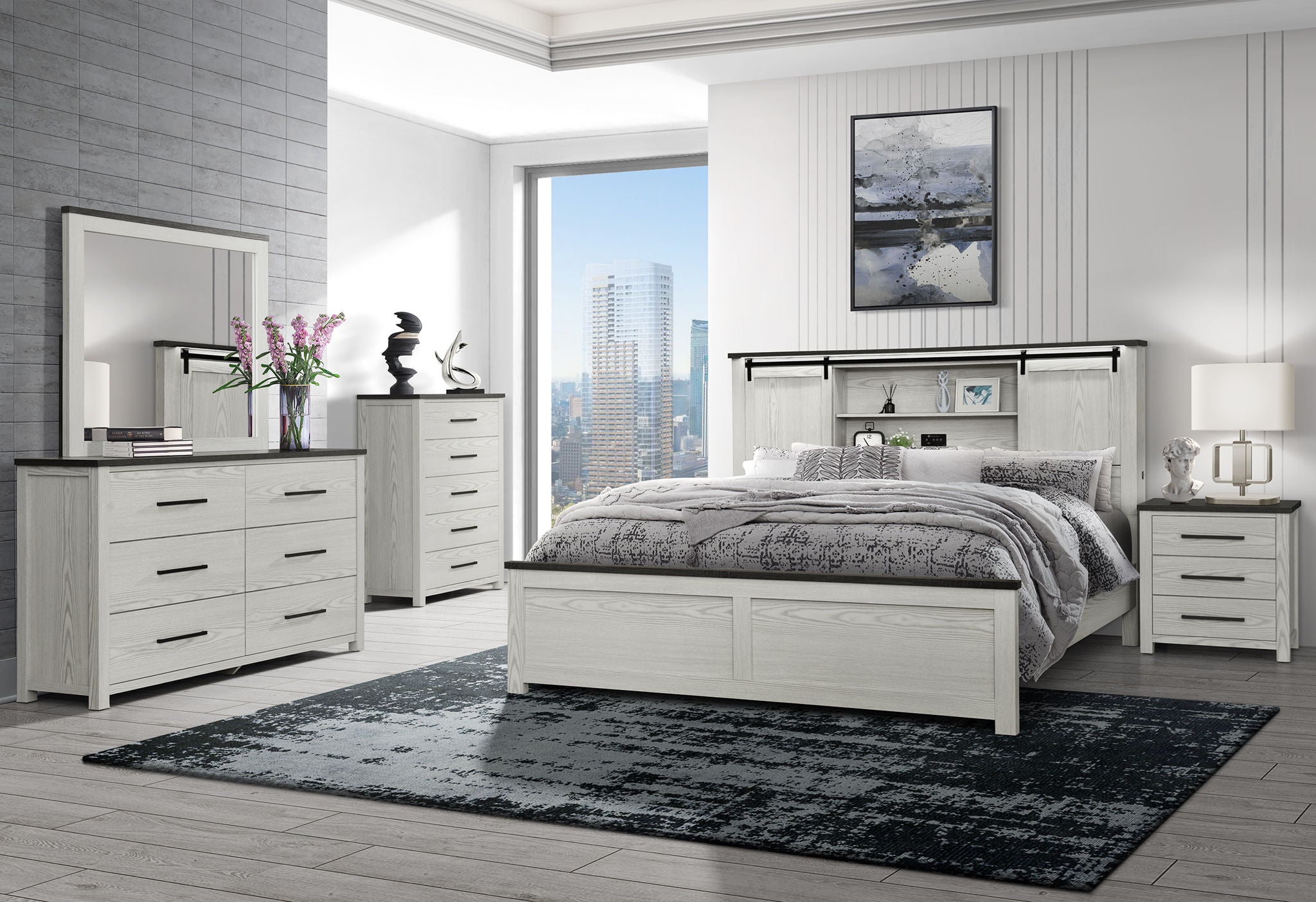 Ava - King Storage Bed - Beige