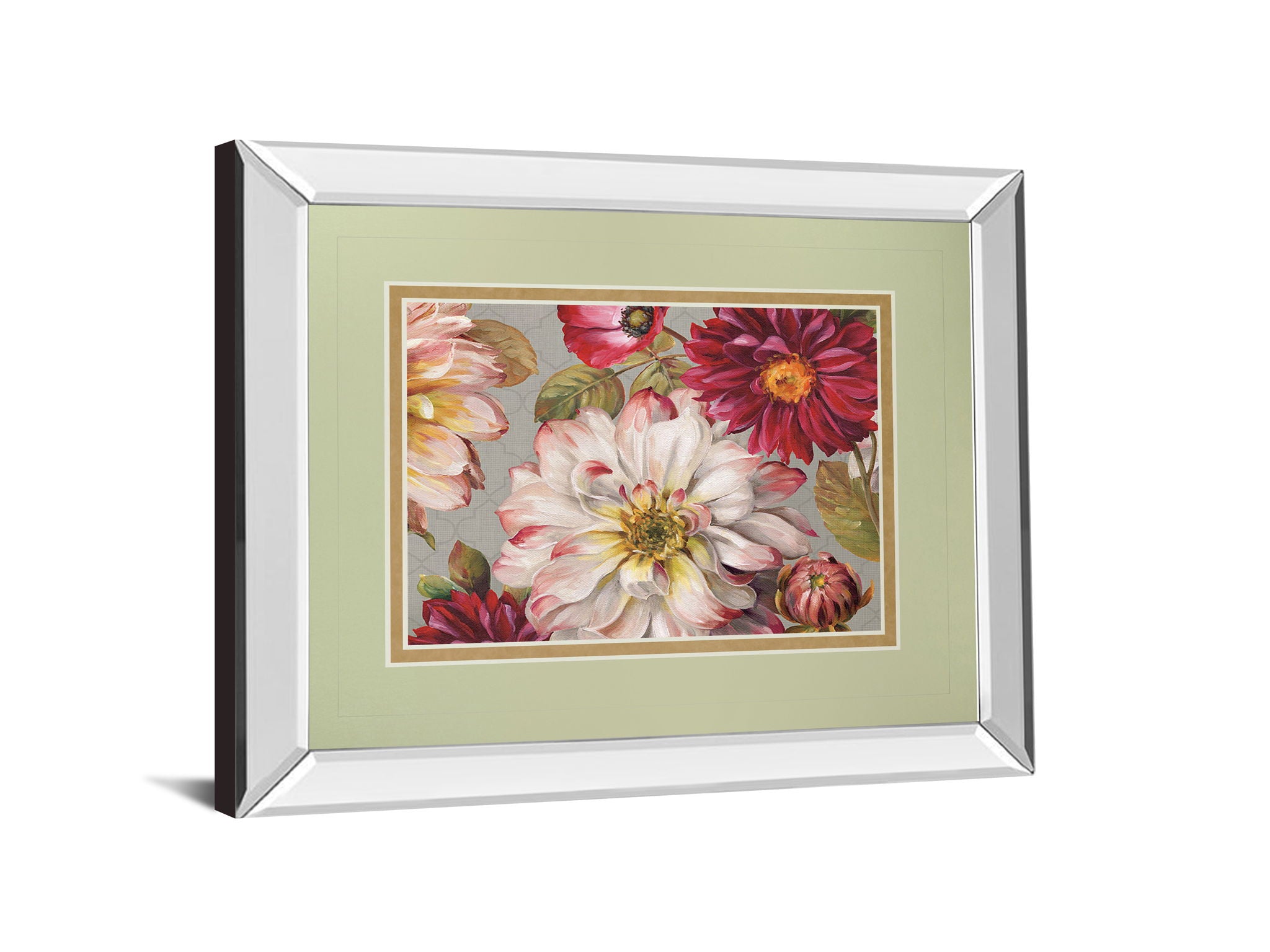 Classically By Lisa Audit - Mirror Framed Print Wall Art - Green