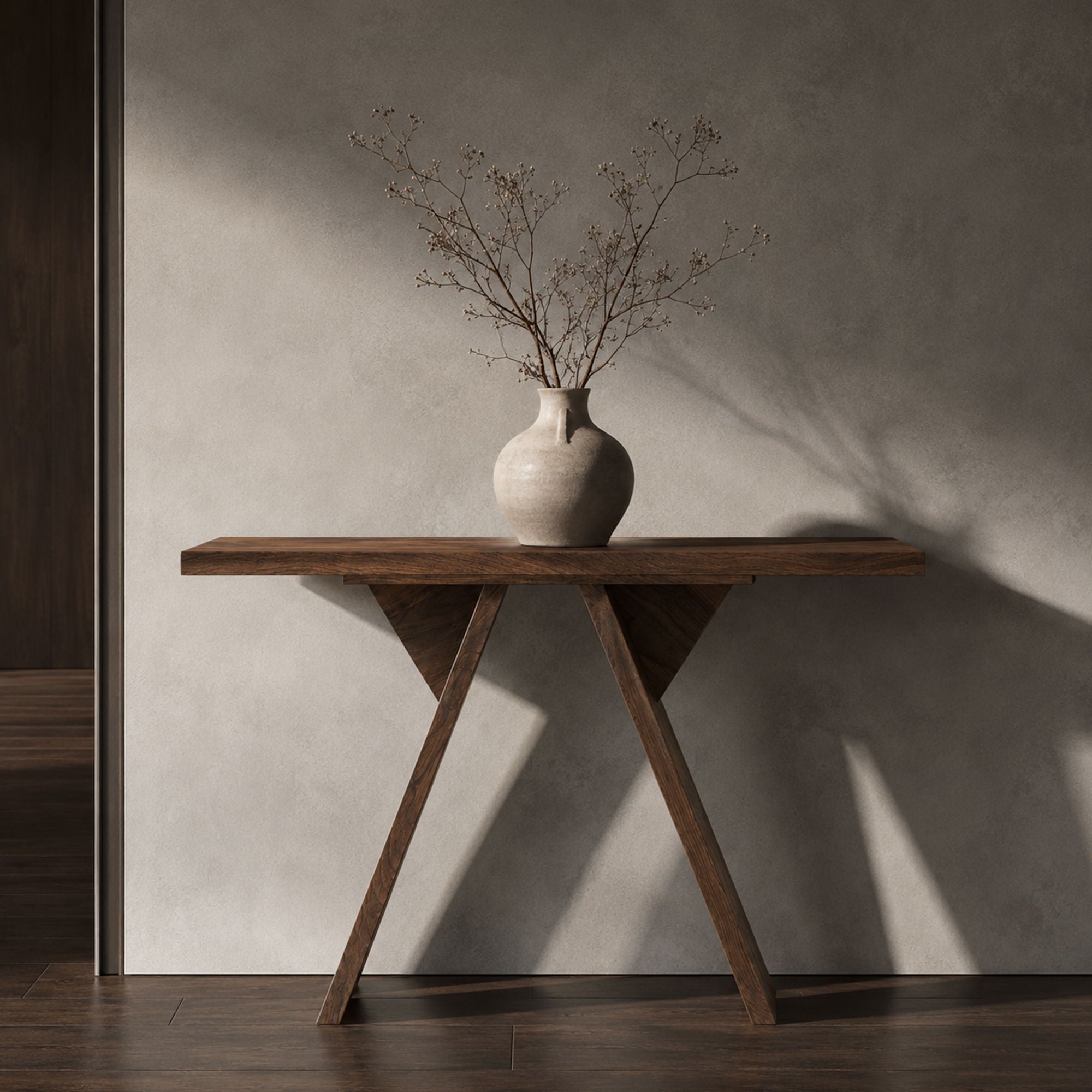 Console Table With V - Shaped Base