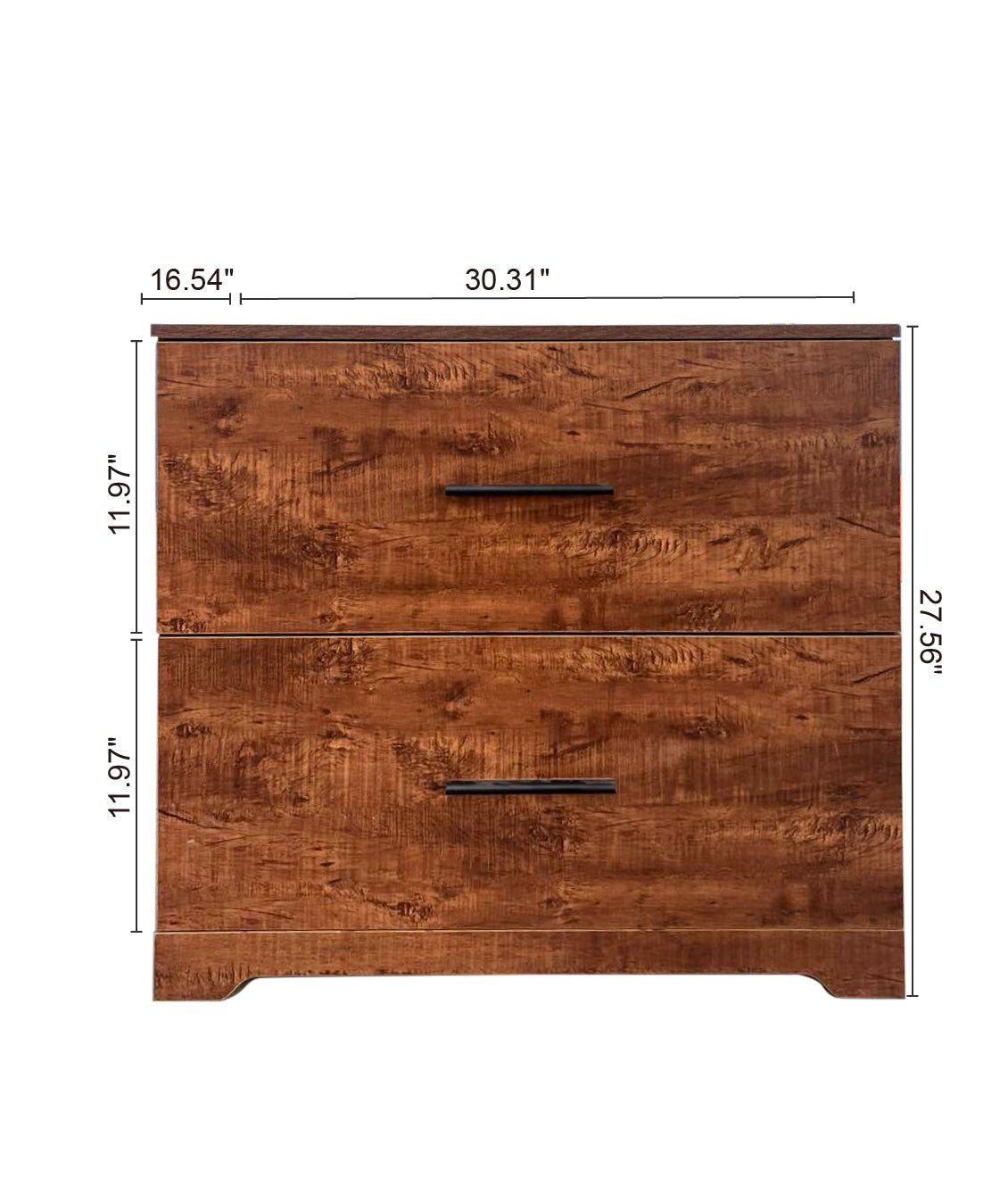 2 -Drawer Lateral Filing Cabinet,Storage Filing Cabinet for Home Office, Walnut