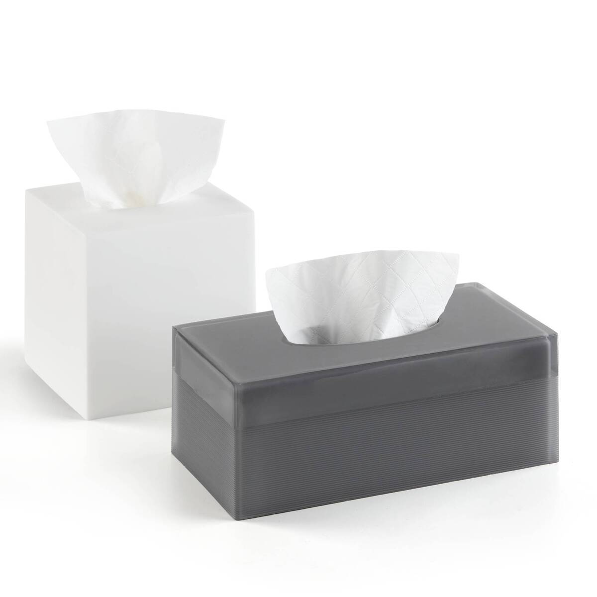Clear Resin - Bath Accessories Set - Frosted White