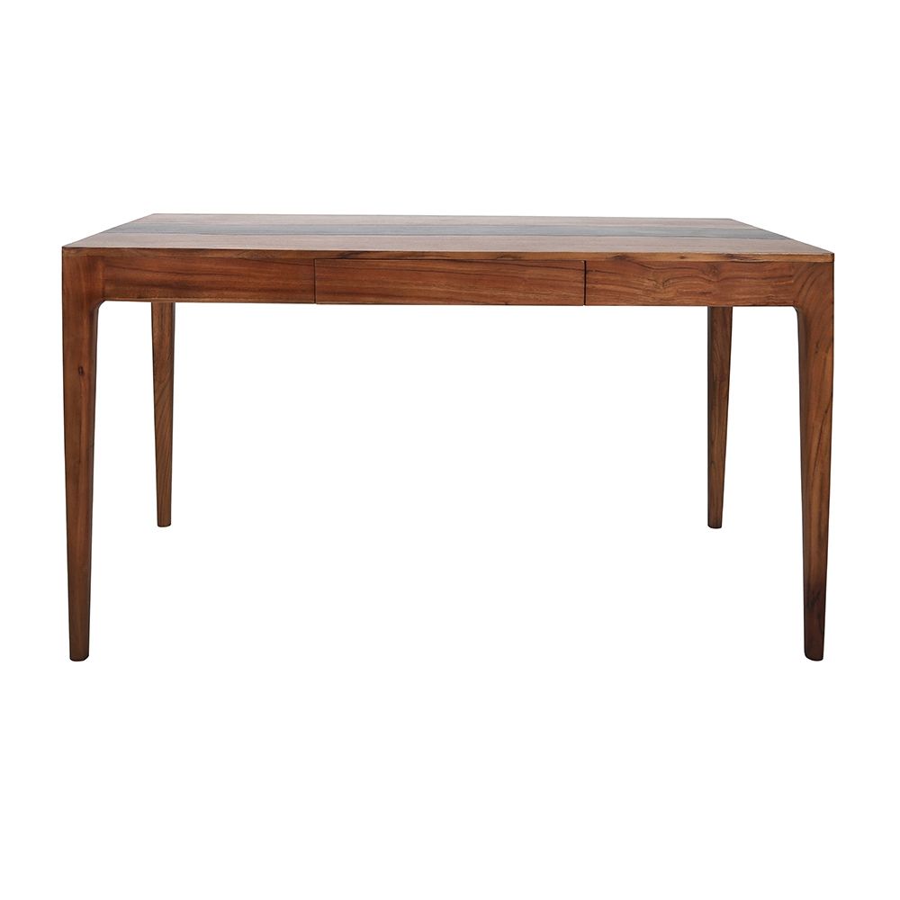 Writing Desk With Drawer - Natural Wood / Brown
