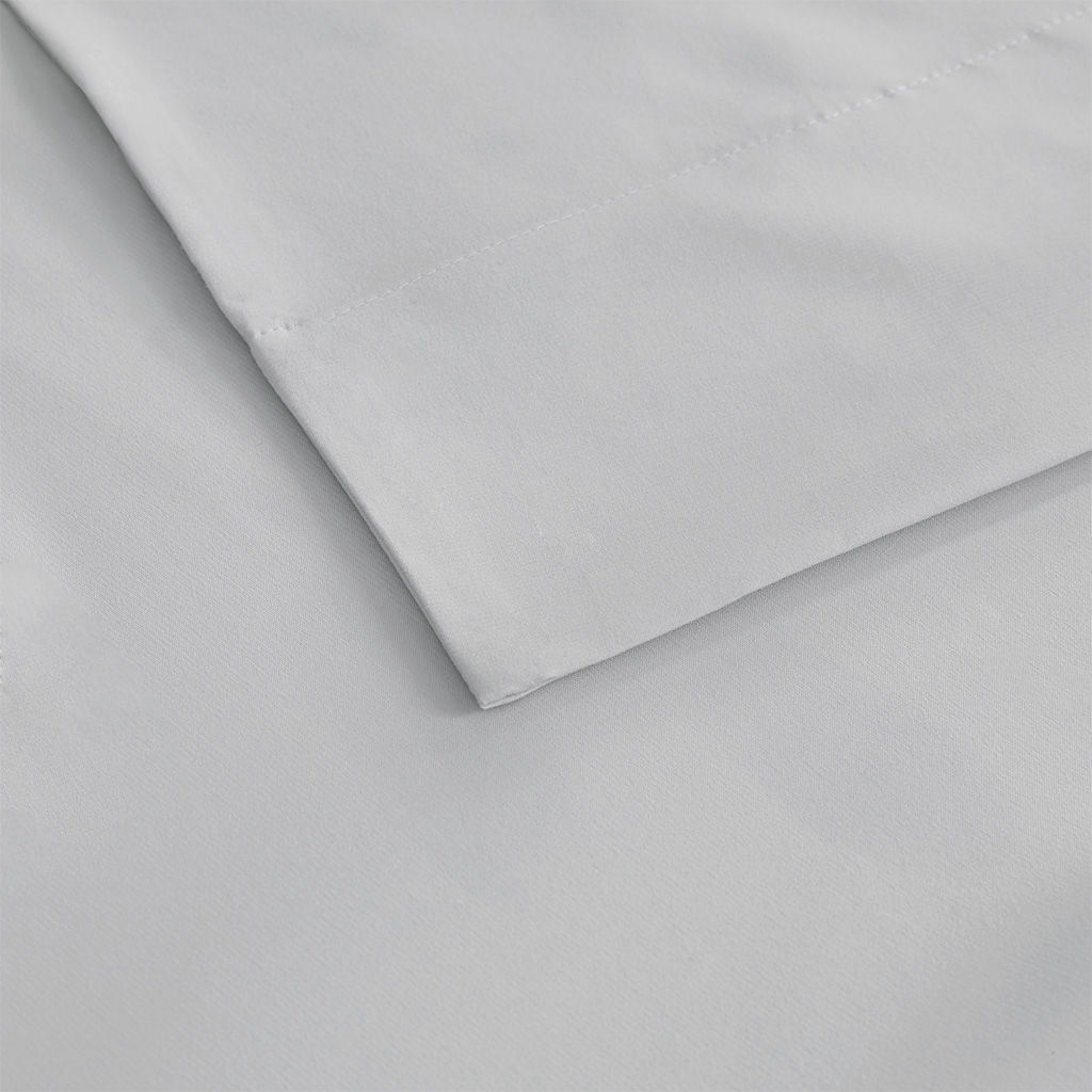 Queen Smart Cool Microfiber Sheet Set - Light Gray