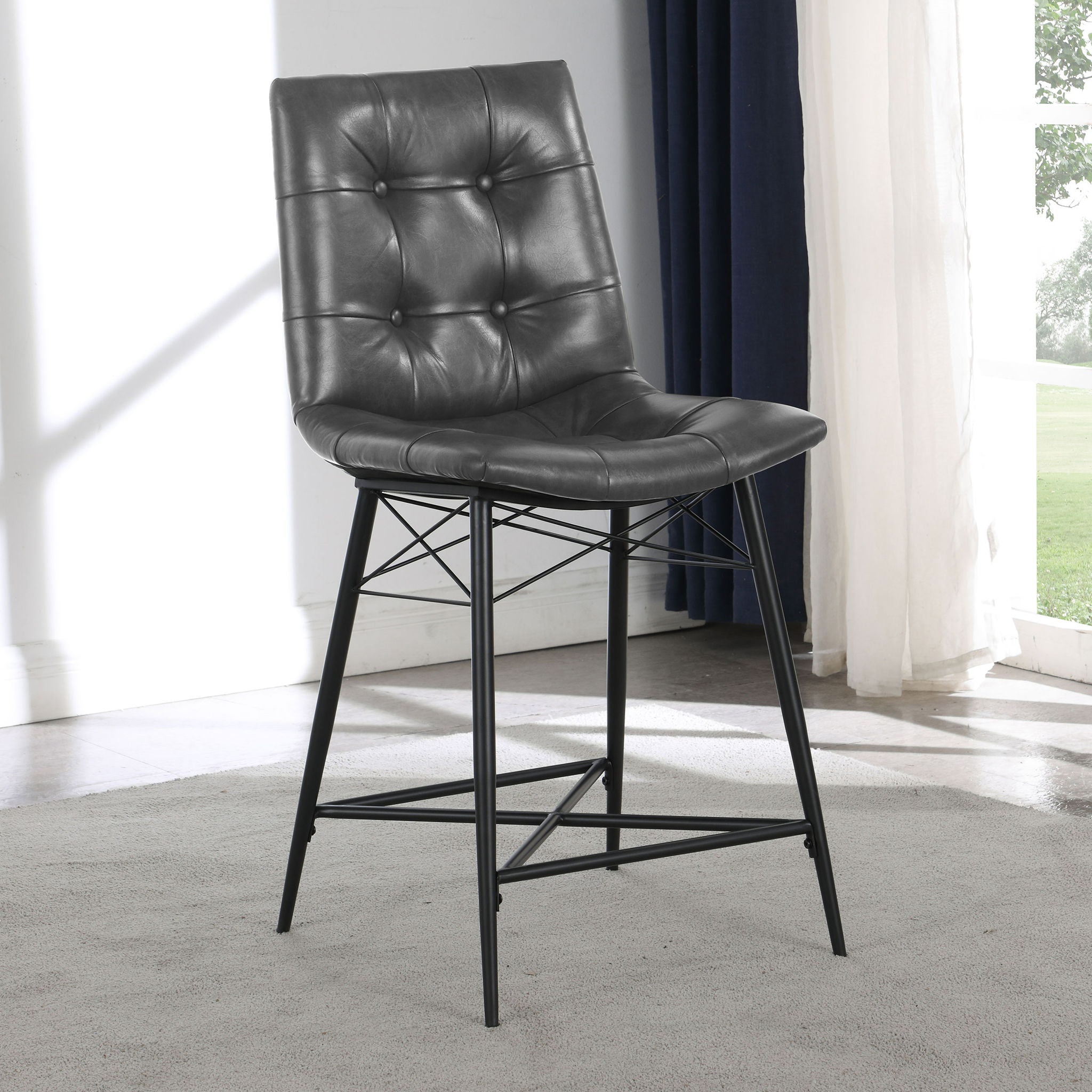 Counter Height Stools & Padded Seat (Set of 2)