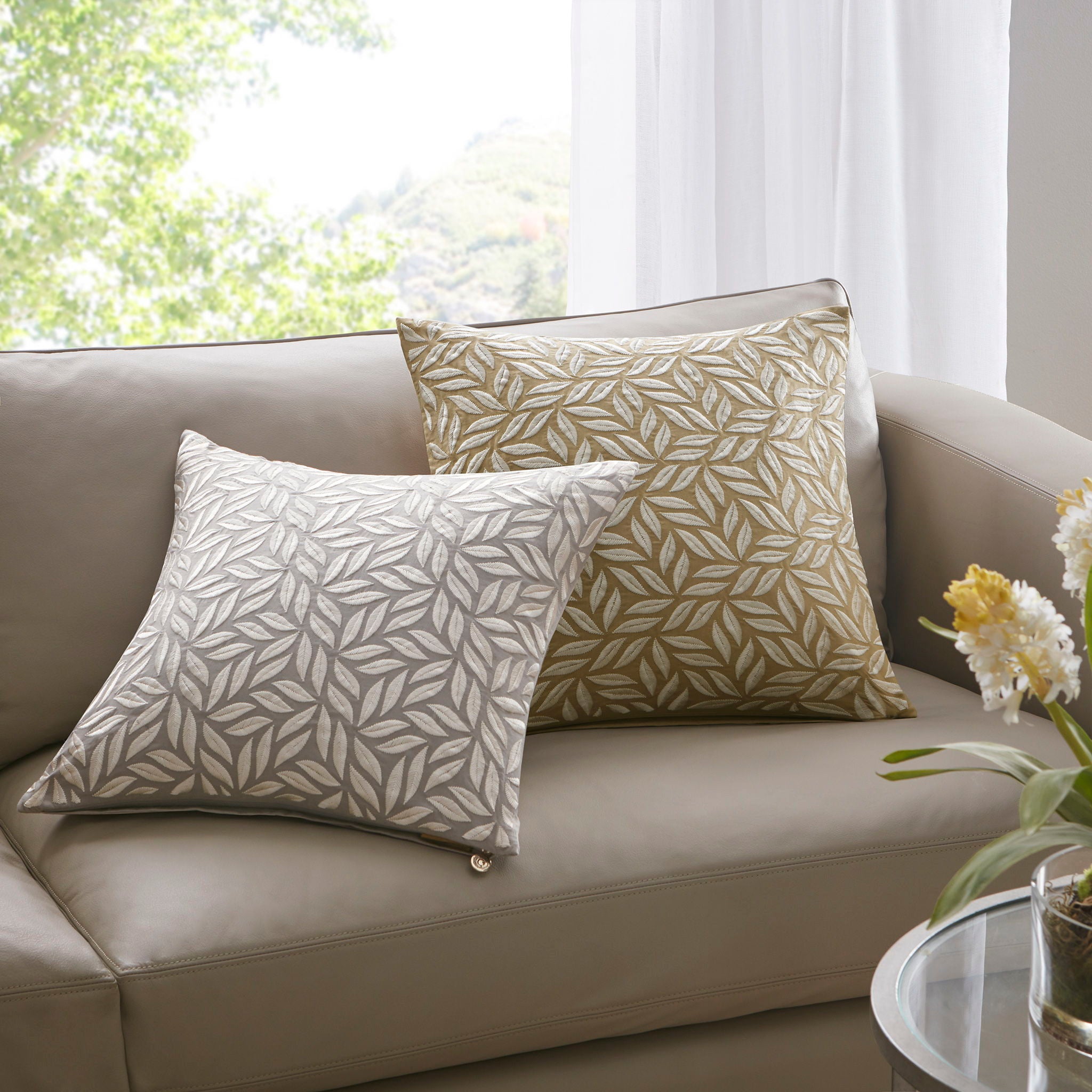 Melodia - Square Decor Pillow - Gray