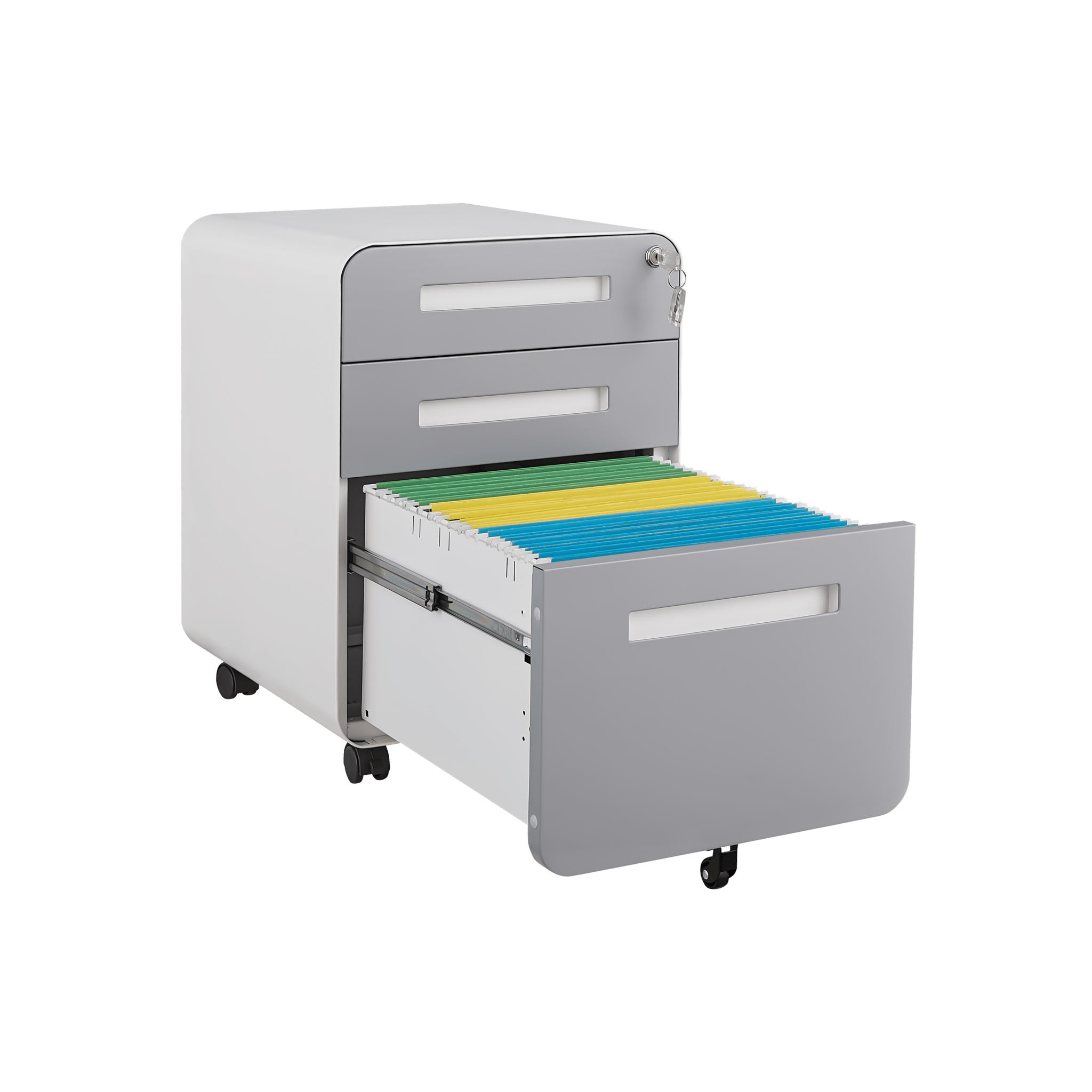 3 Drawer Mobile File Cabinet Under Desk Office,Simple Style Versatile Storage Cabinet for Legal/Letter/A4 Files, 5 Wheel Design Anti-Tilting Cold Rolled Steel Waterproof Moisture-Proof Black