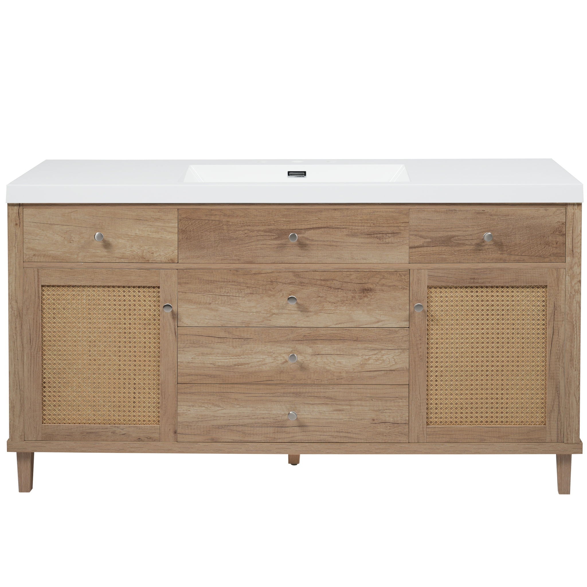 Bathroom Vanity With Sink, 5 Legs, Soft Close Drawers