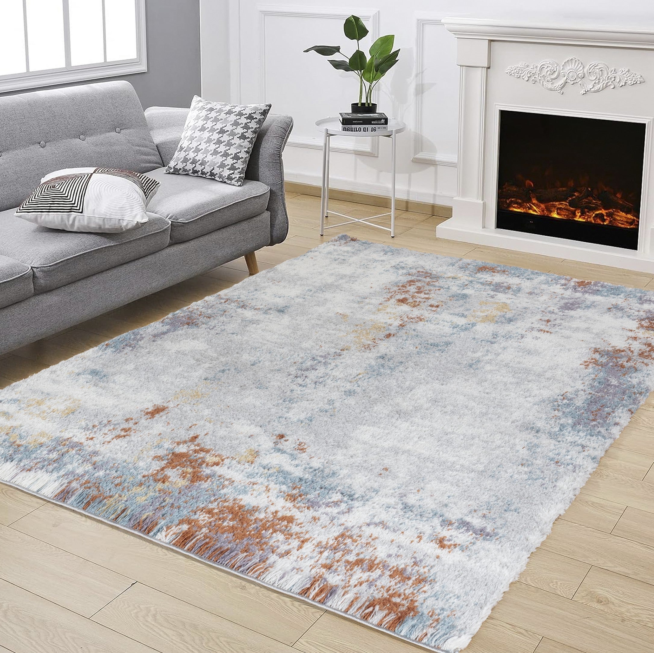 Loft Shag GC_CZY1010 Multi 7 ft. 10 in. x 9 ft. 10 in. Shaggy Area Rug
