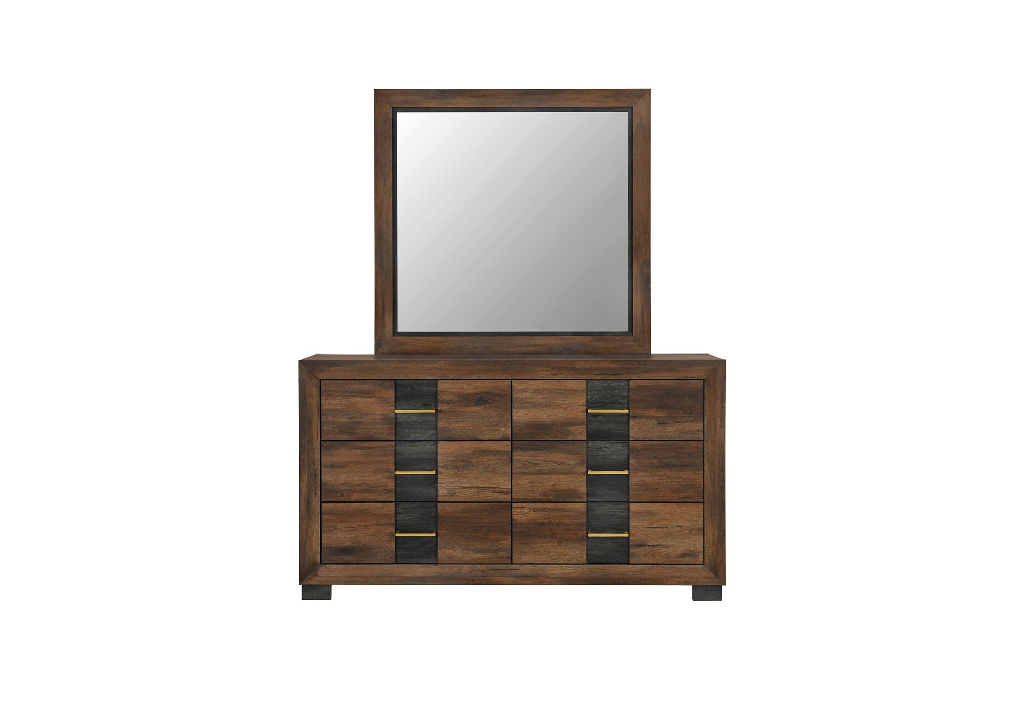 Optimus - 5 Piece Queen Bedroom Set - Black / Brown