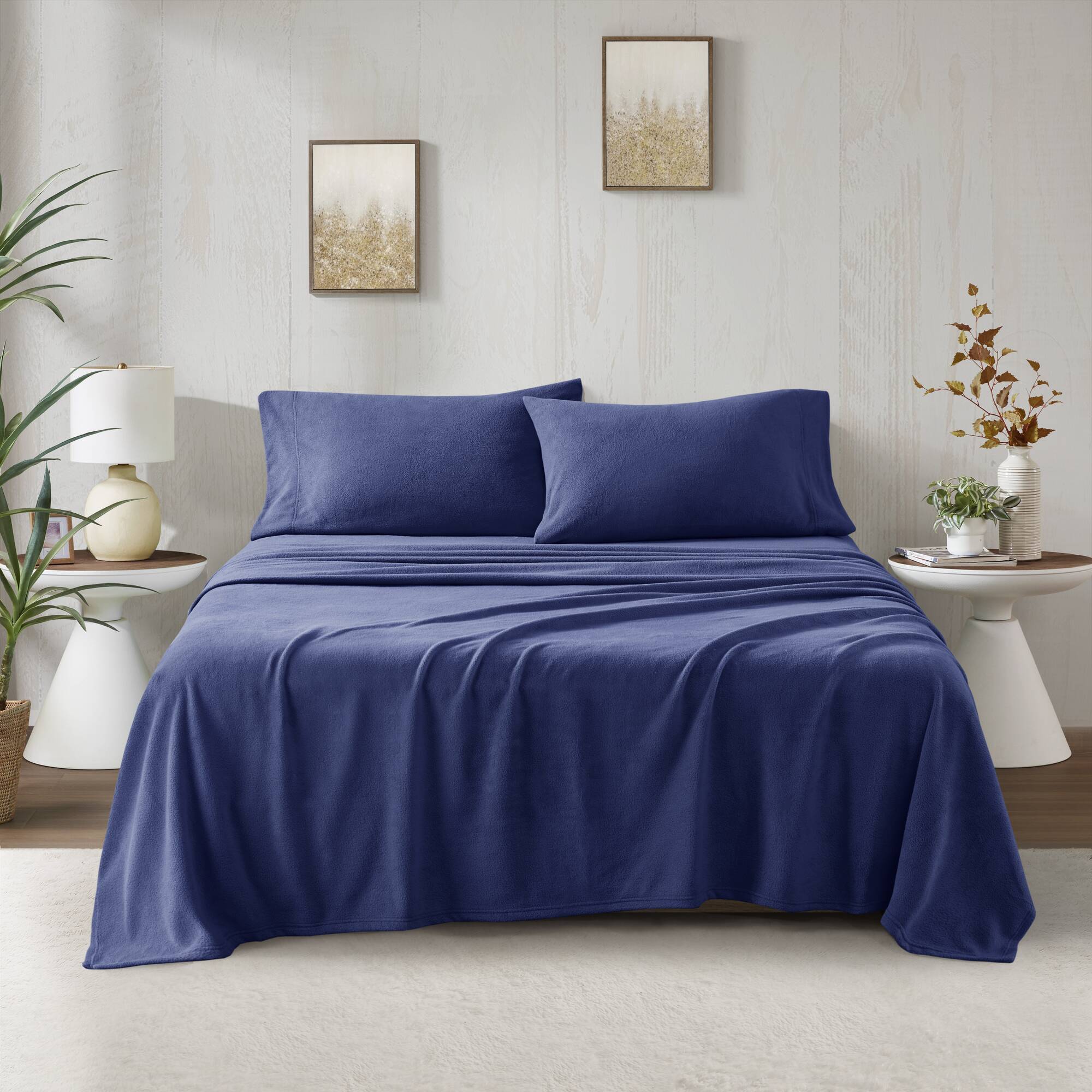 Micro Fleece - Queen Sheet Set - Navy