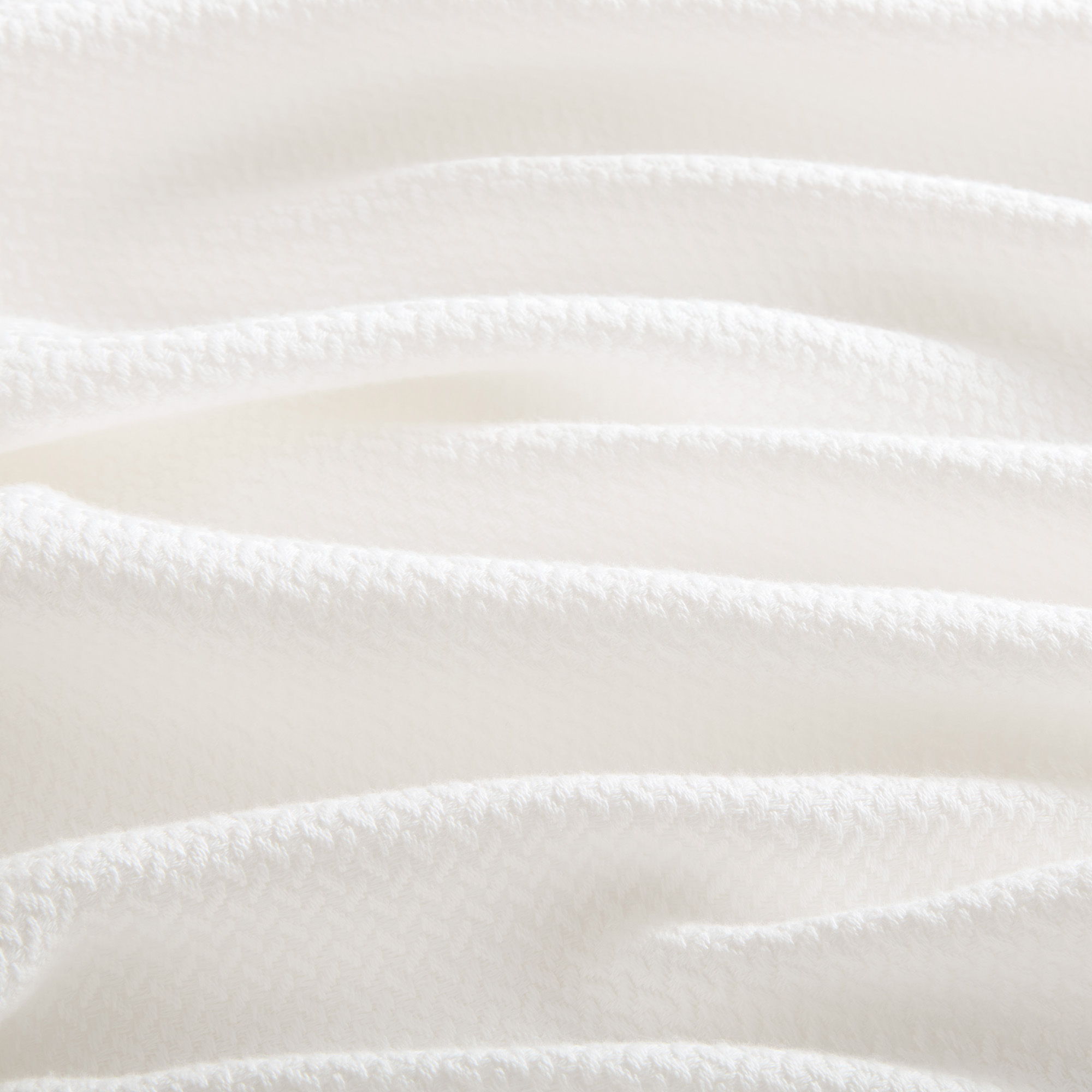 Egyptian Cotton - King 100% Certified Egyptian Cotton Blanket - Micro-Herringbone White