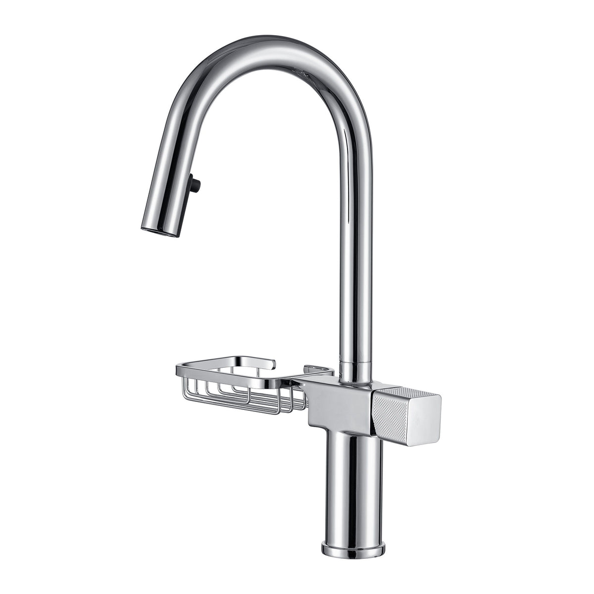 Cincosky - High Arc Pull Down Kitchen Faucet, Single Hole
