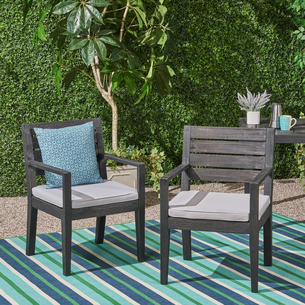 Outdoor Elegant Design Dining Chair (Set of 2)