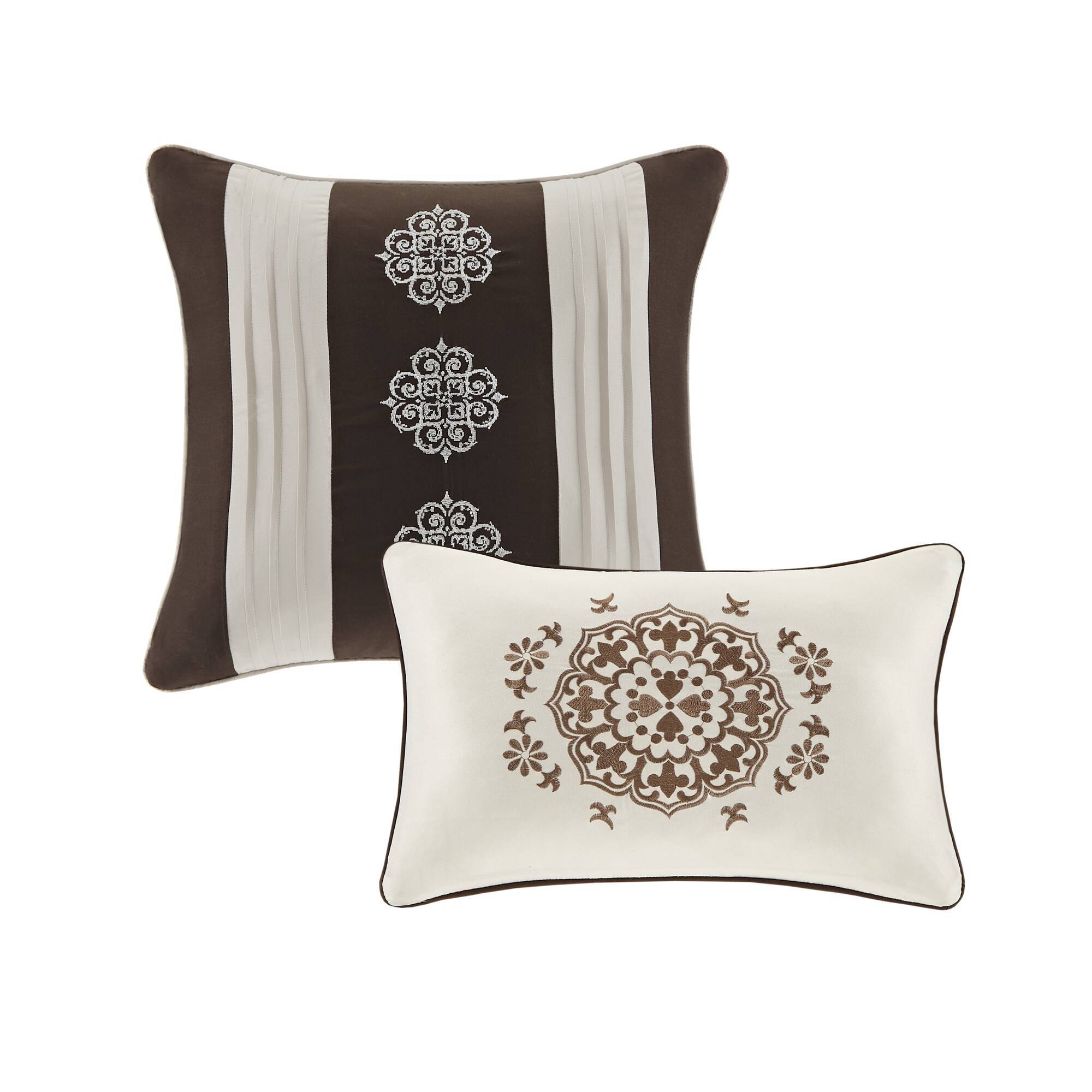 Zara - Queen 16 Piece Complete Bedding Set With 2 Sheet Sets - Brown