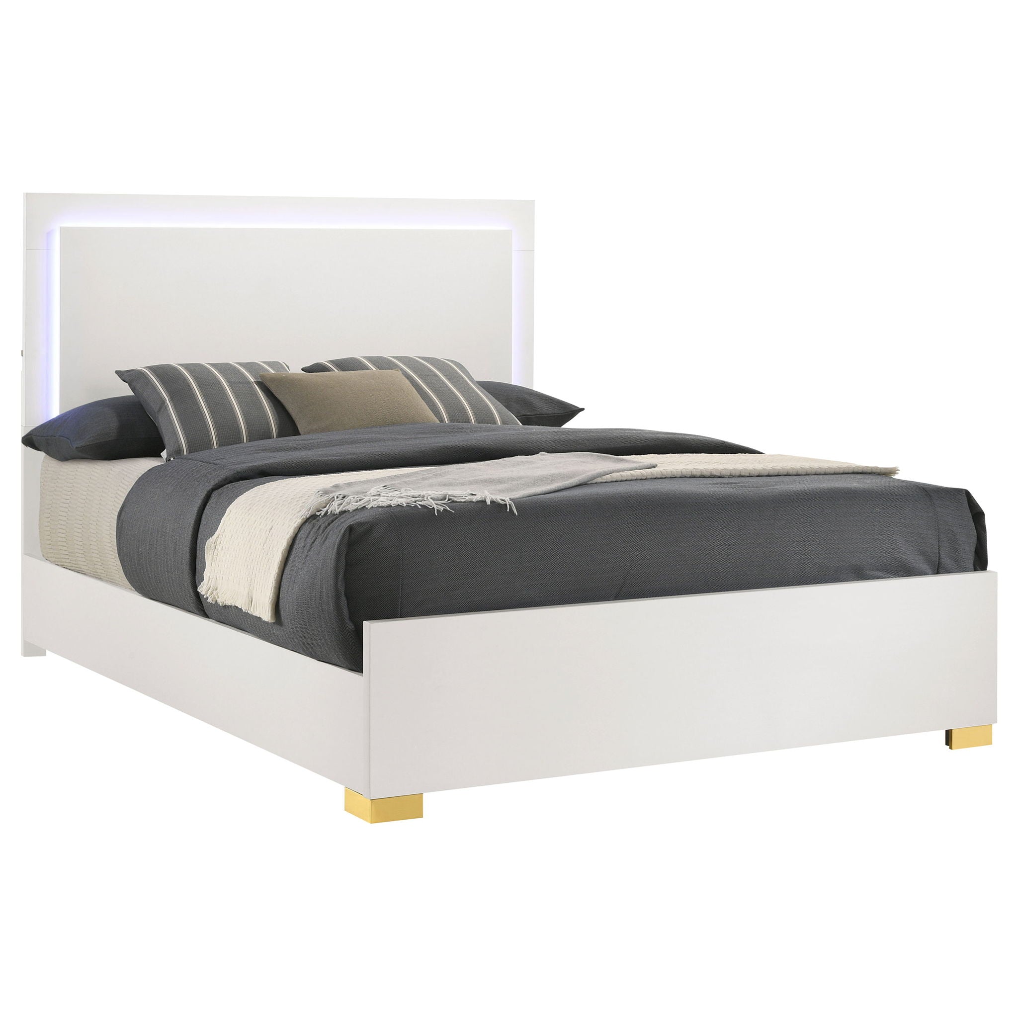 Jeremiah - LED Panel Bed With Touch Controlled Lighting