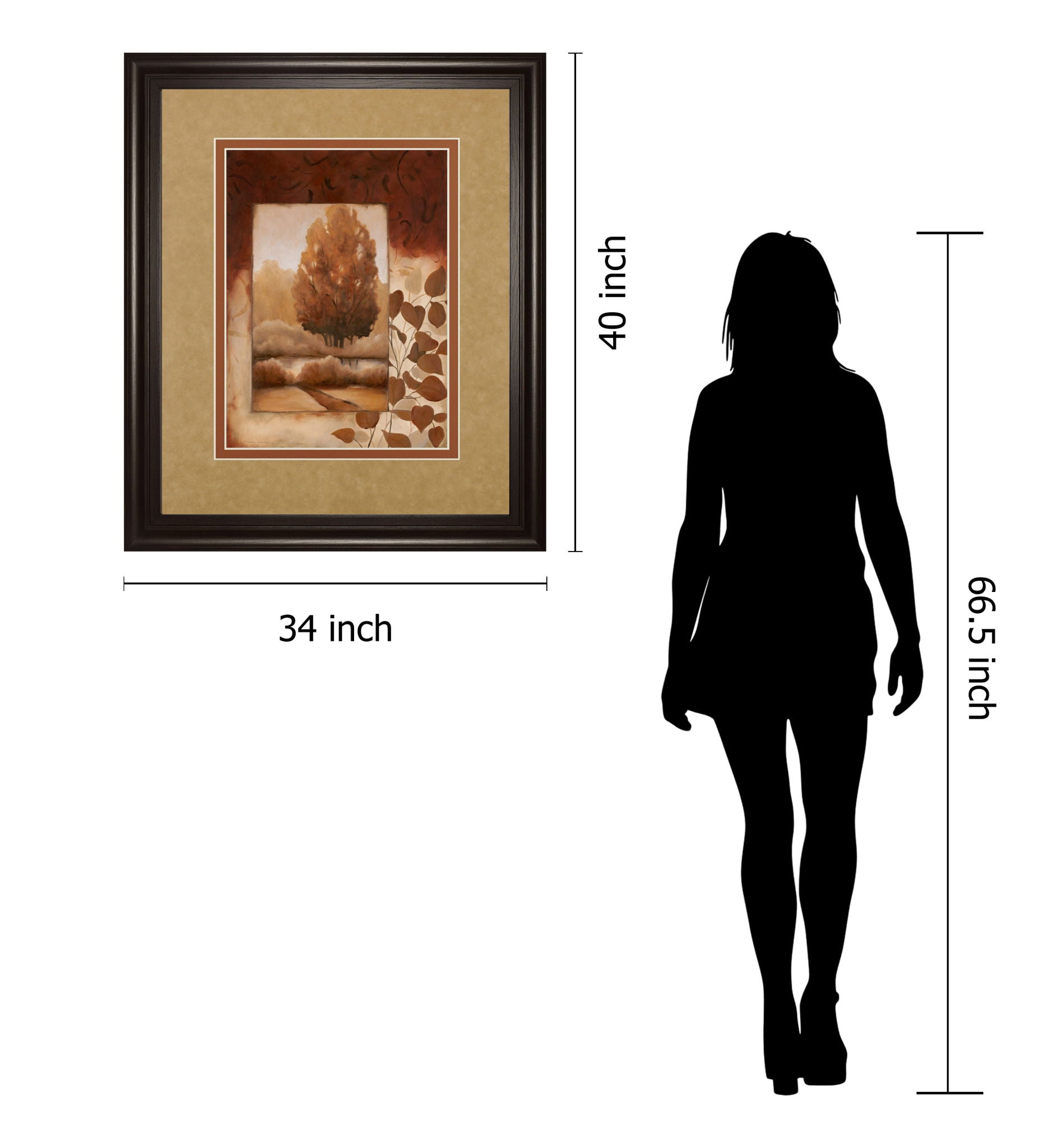 Fall Vignette Il By Carol Robinson - Framed Print Wall Art - Red