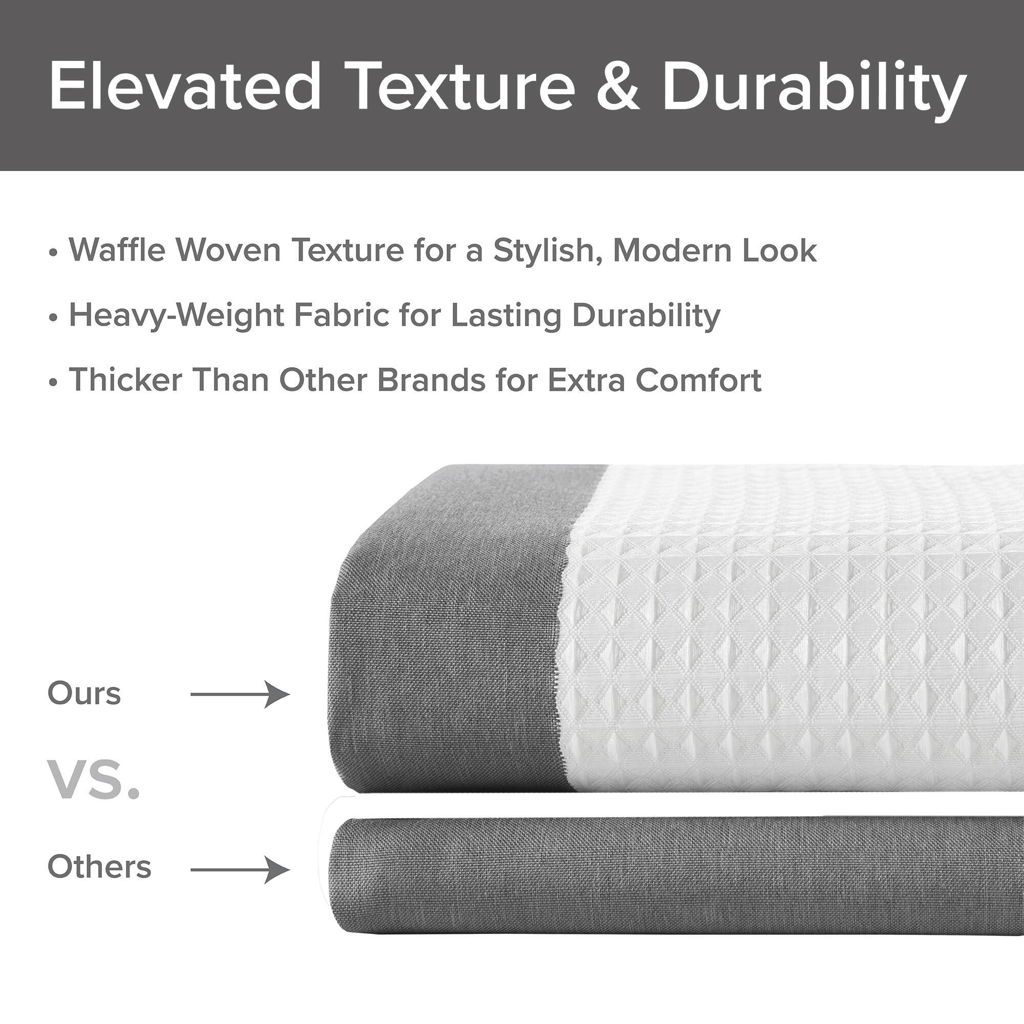 Spa Waffle - 72" x 84" Shower Curtain With 3M Treatment - Charcoal