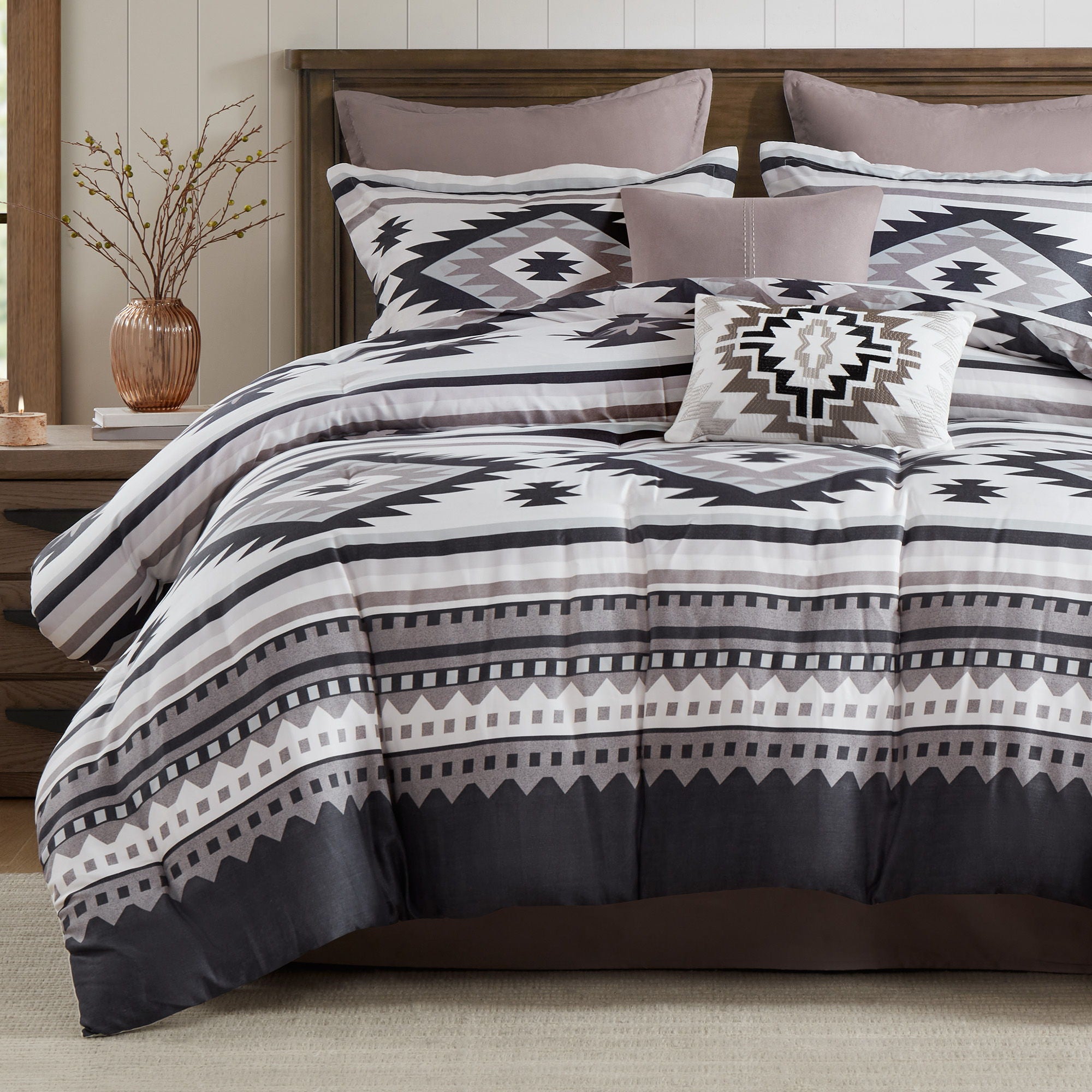 Timberline - California King Bedding Collection - Taupe