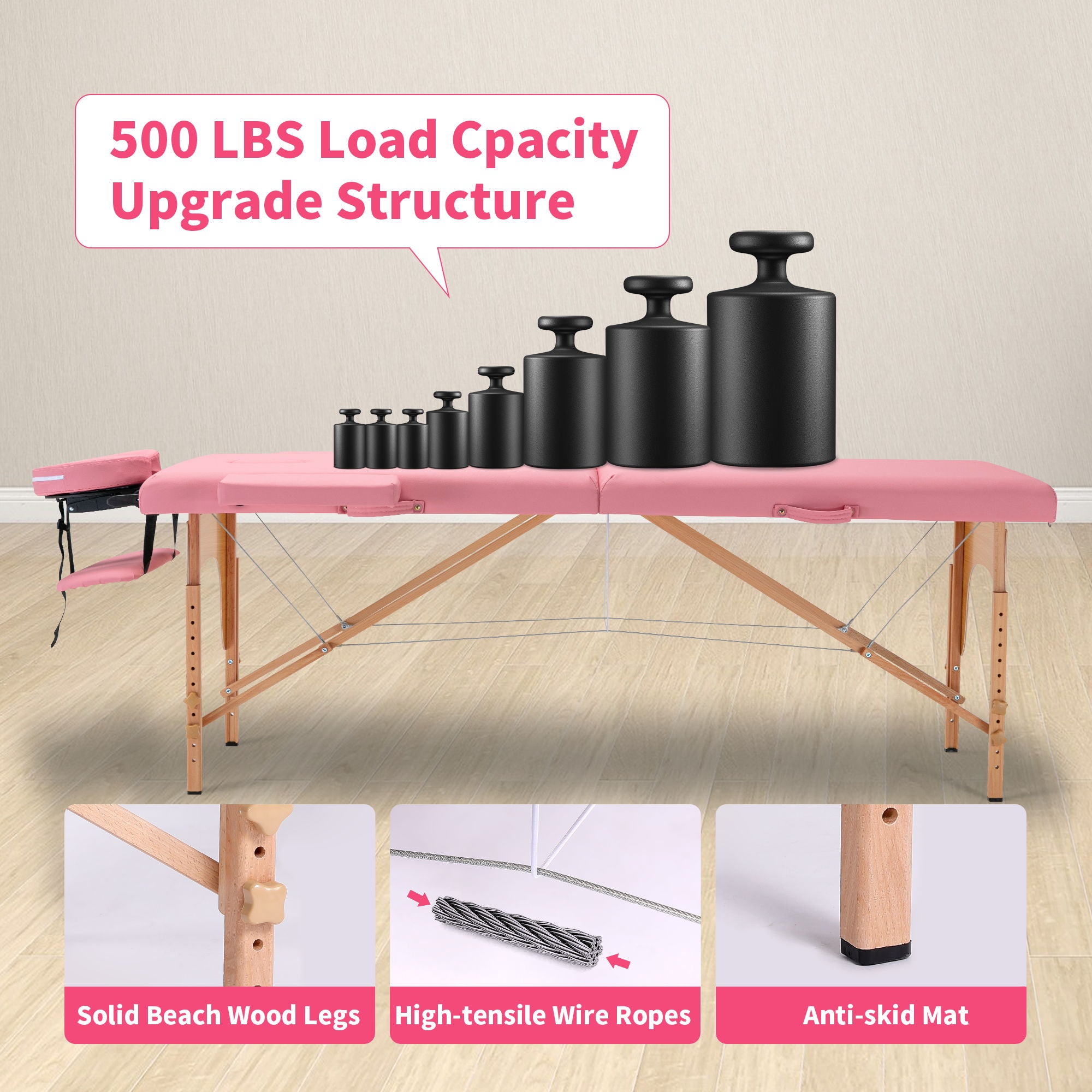 Massage Table Portable Bed With Carrying Case