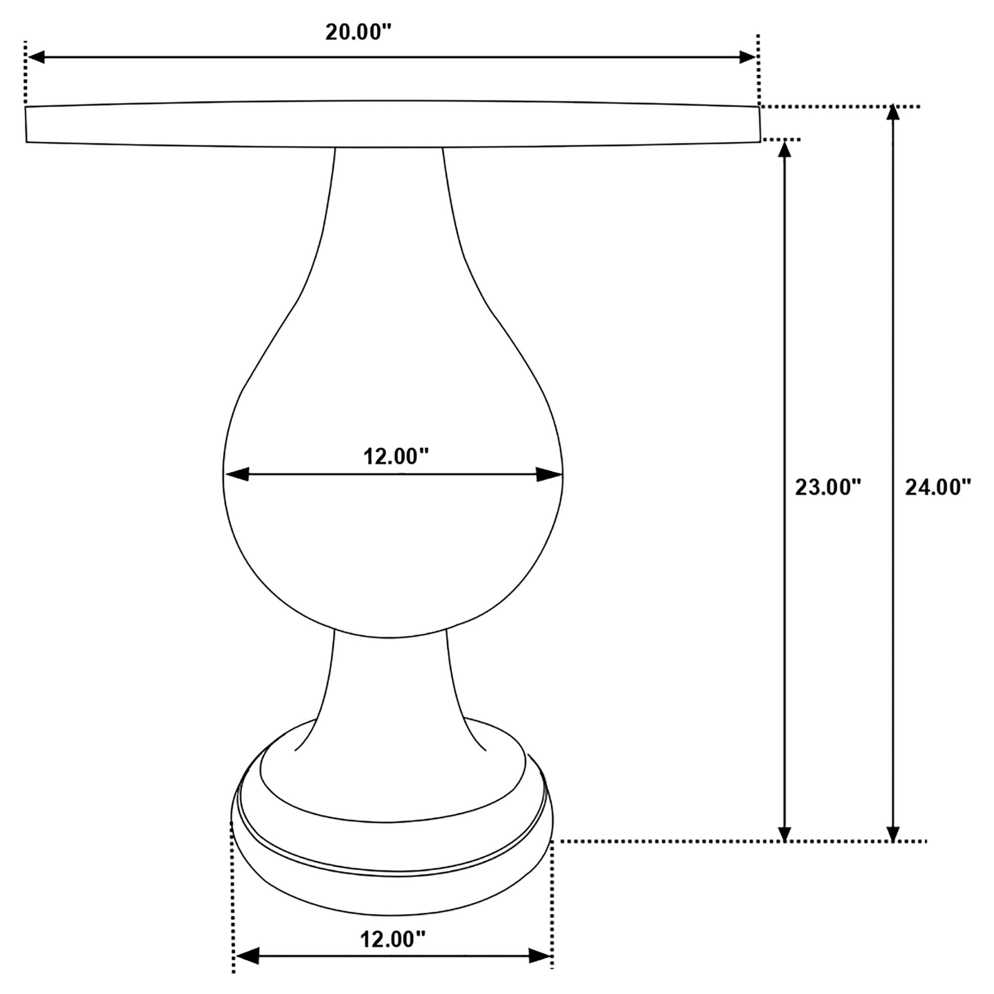 Pedestal Accent Elegant Round Top Table
