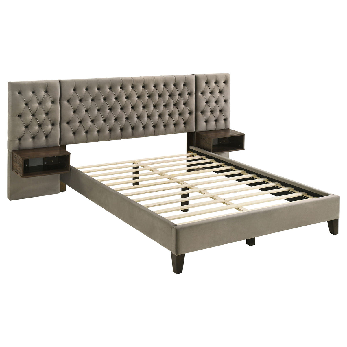 Kiah - Platform Bed With Floating Nightstands