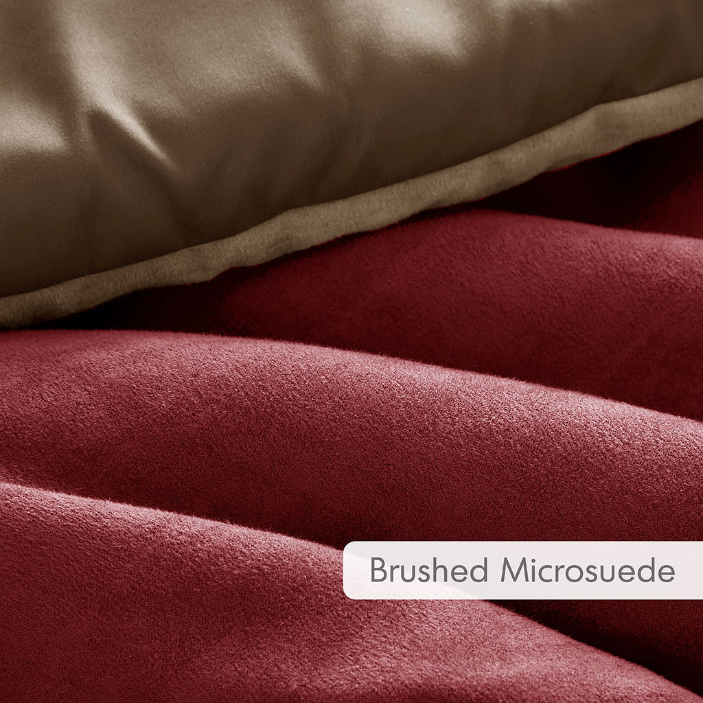 Boulder Stripe - Twin/Twin Long Pieced Comforter Set - Brick