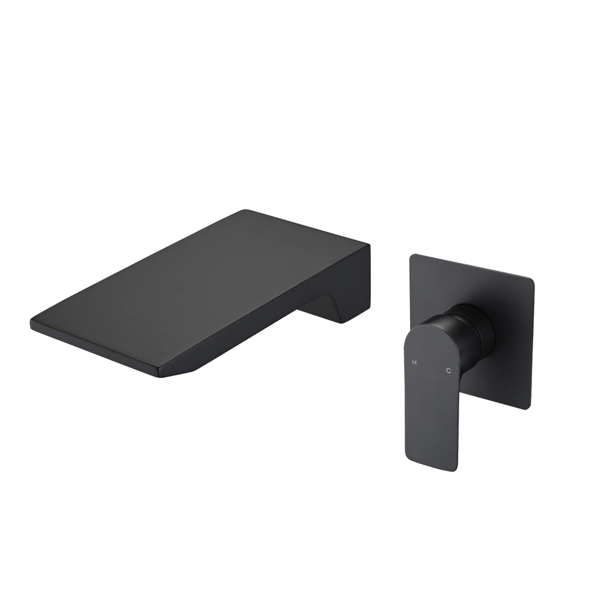 Modern Wall Mount Bathroom Sink Faucet With Waterfall Spout