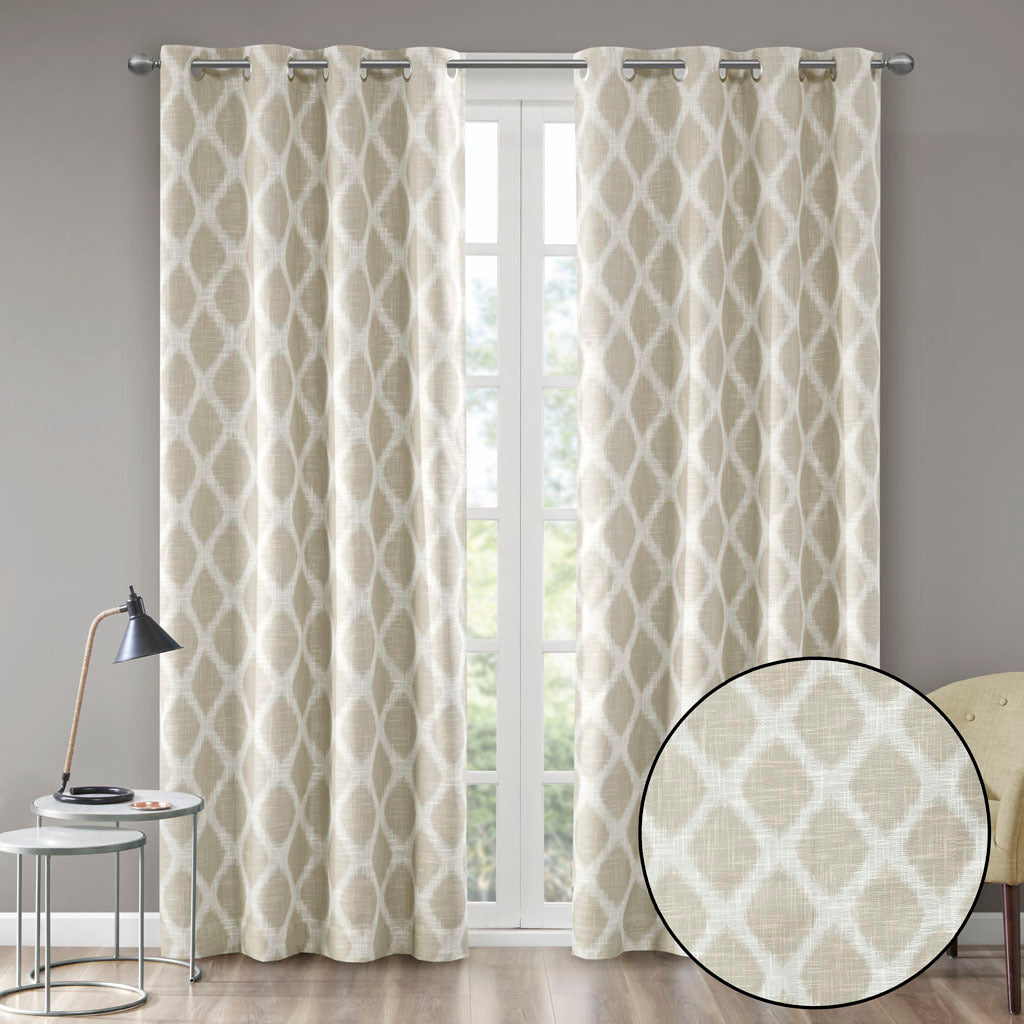 Printed Ikat Blackout Curtain Panel