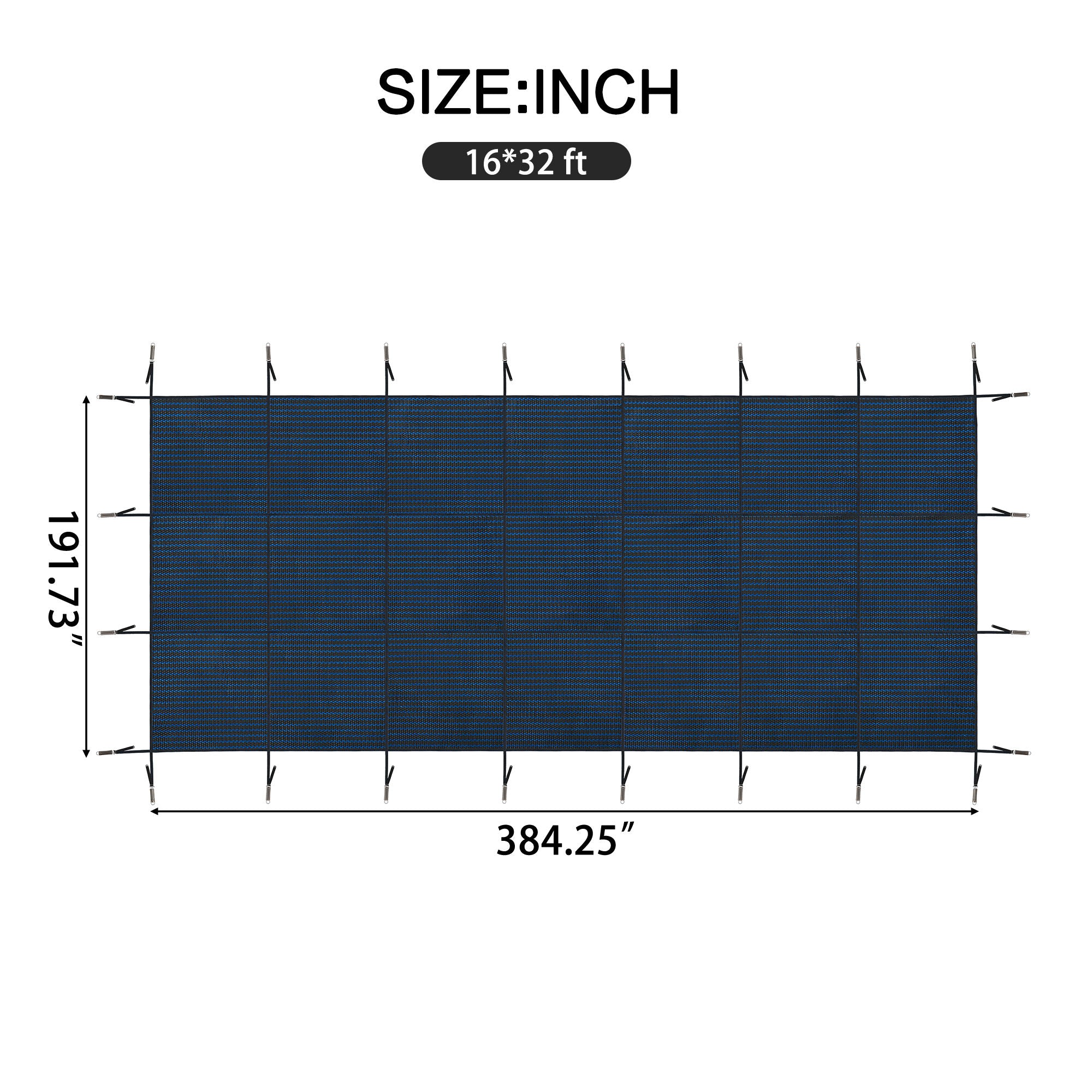 Swimming Pool Safety Cover - Blue