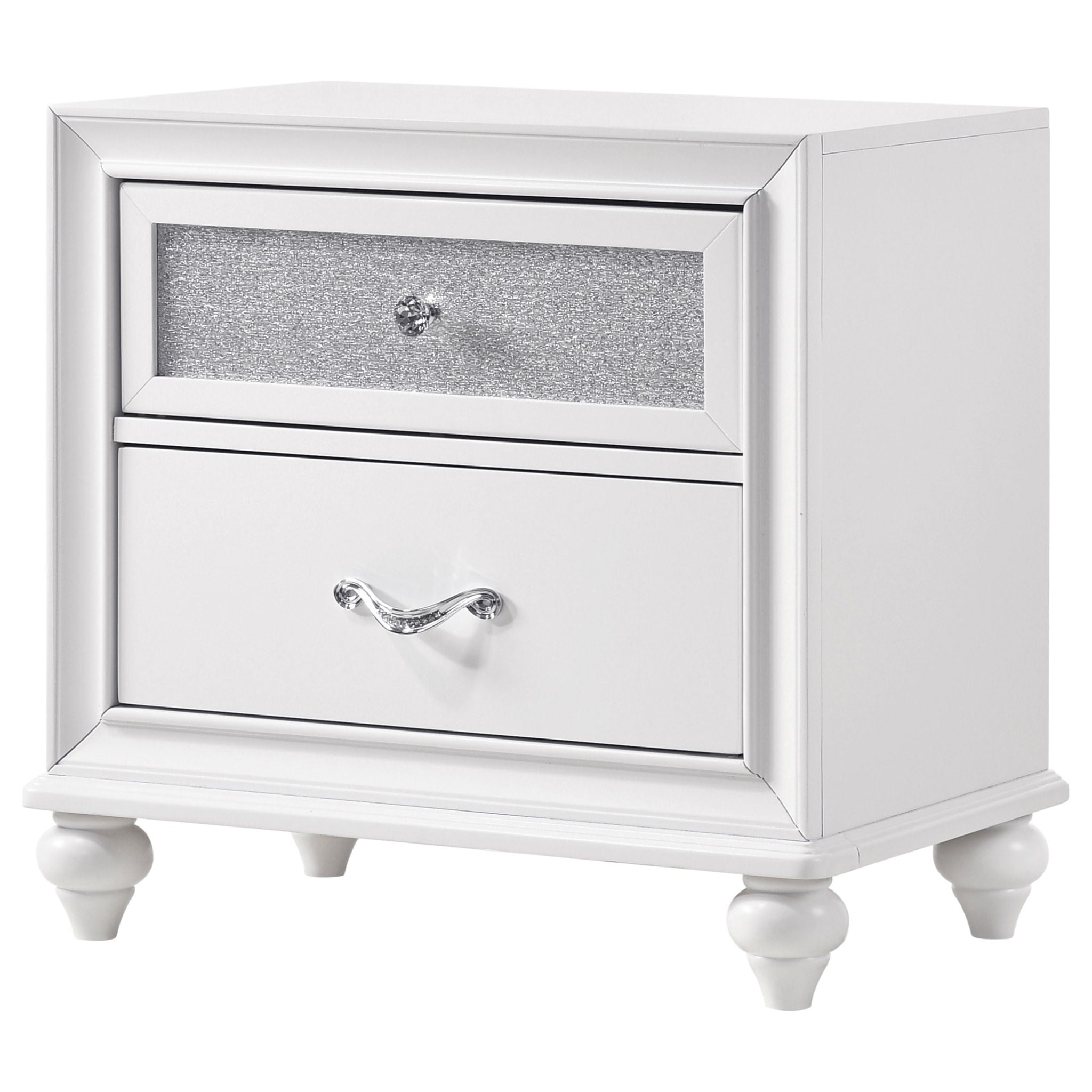 Barzini - 2 Drawer Nightstand Storage - White