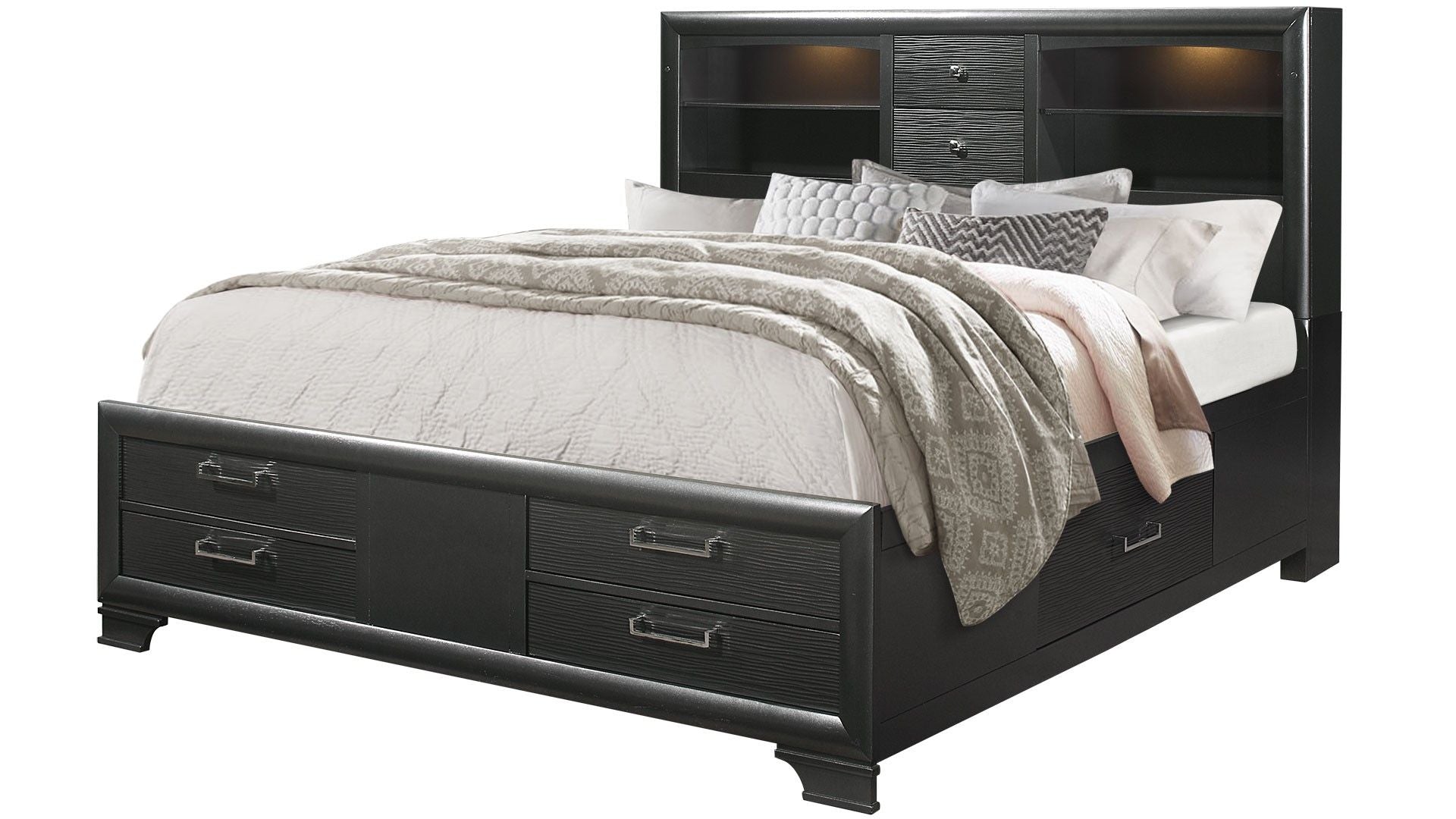 Jordyn - 5 Piece Queen Bedroom Set - Gray