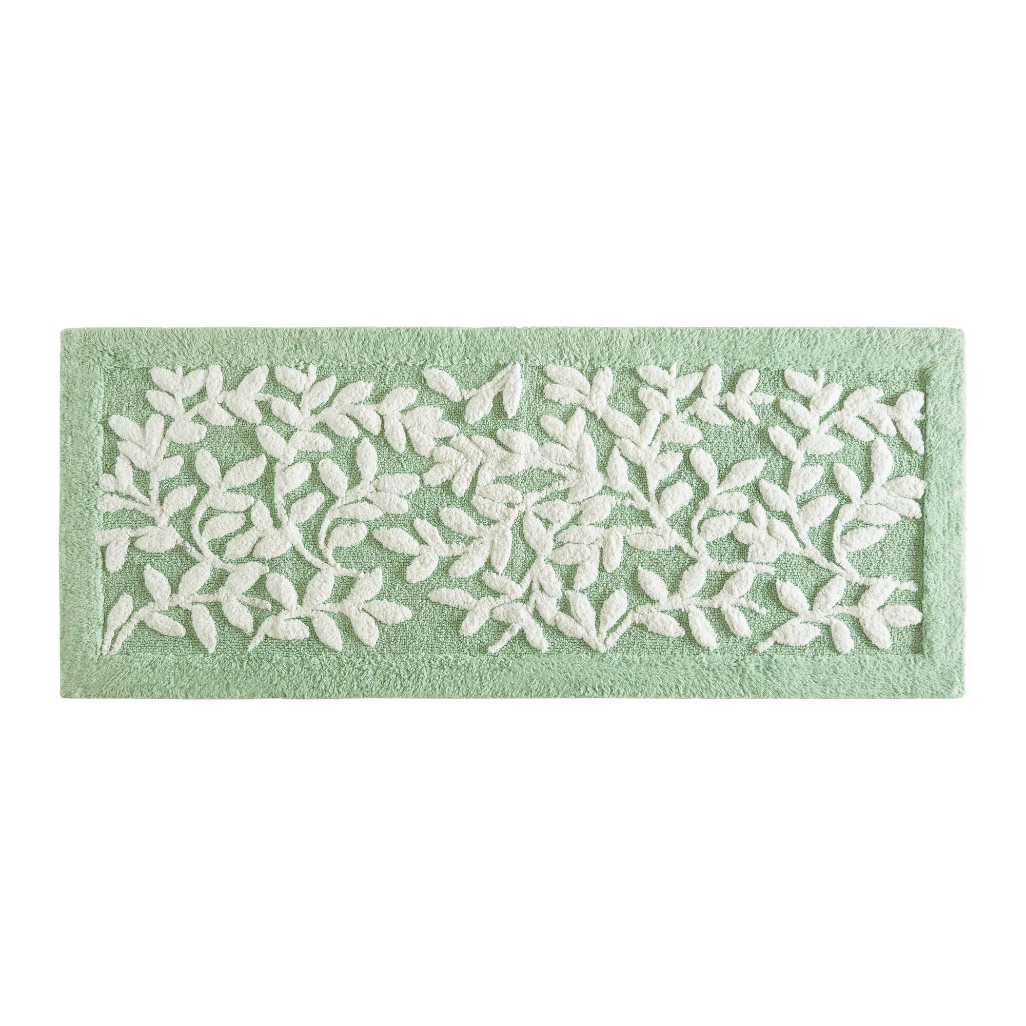 Serene - 60" x 24" Cotton Tufted Bath Rug - Sage Green