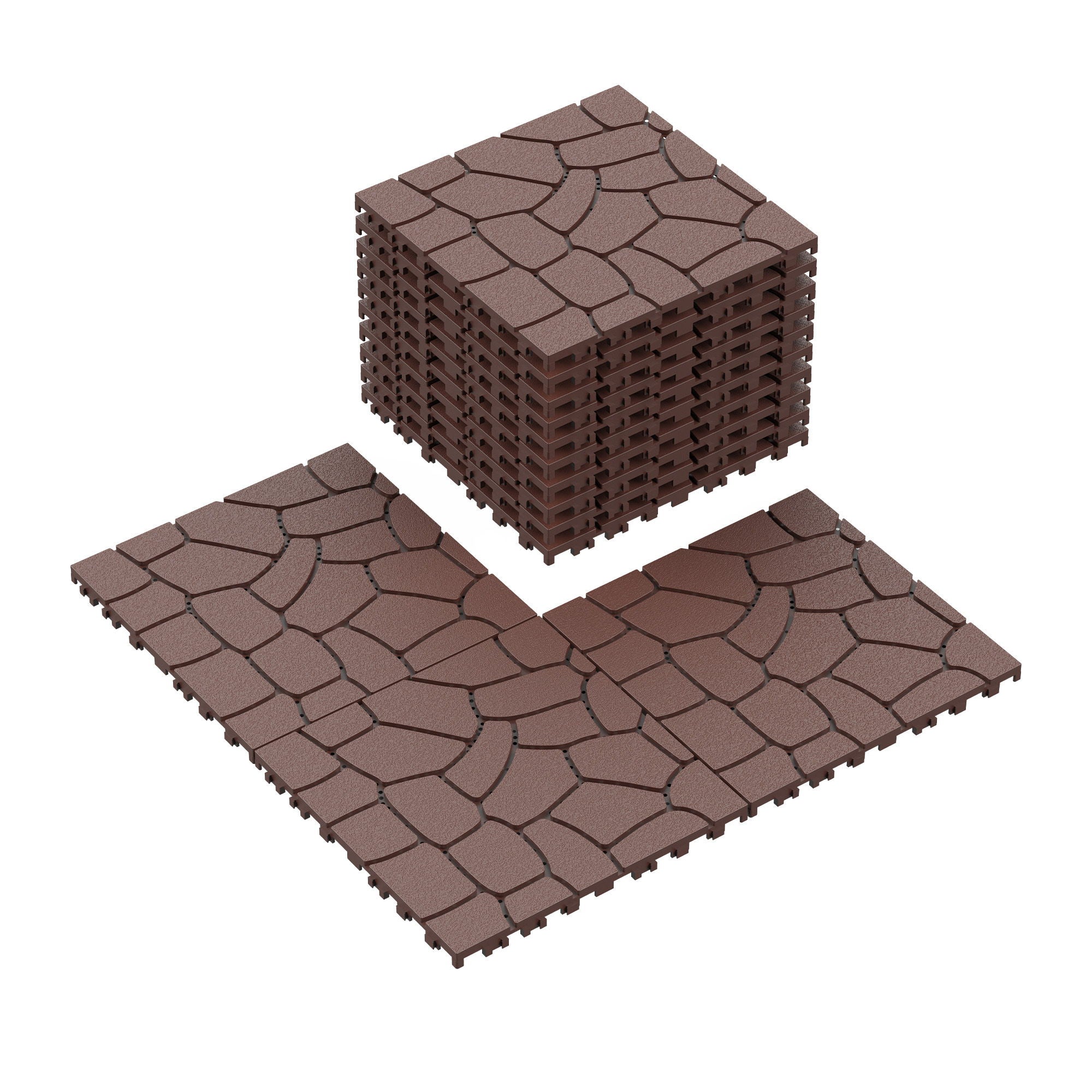 New Stone Texture Patio Deck Tiles, Diy Interlocking Floor Tiles, Easy Installation