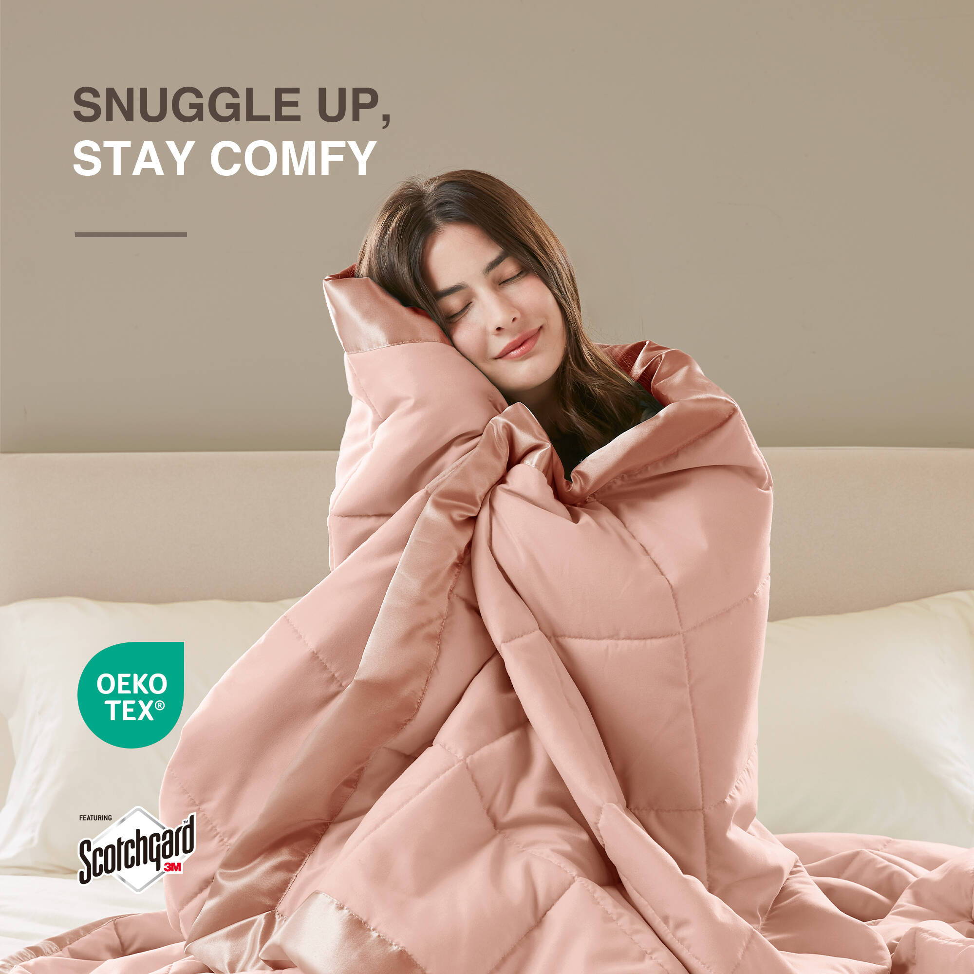 Windom - All Season Hypoallergenic Blanket With 3M Scotchgard - Blush