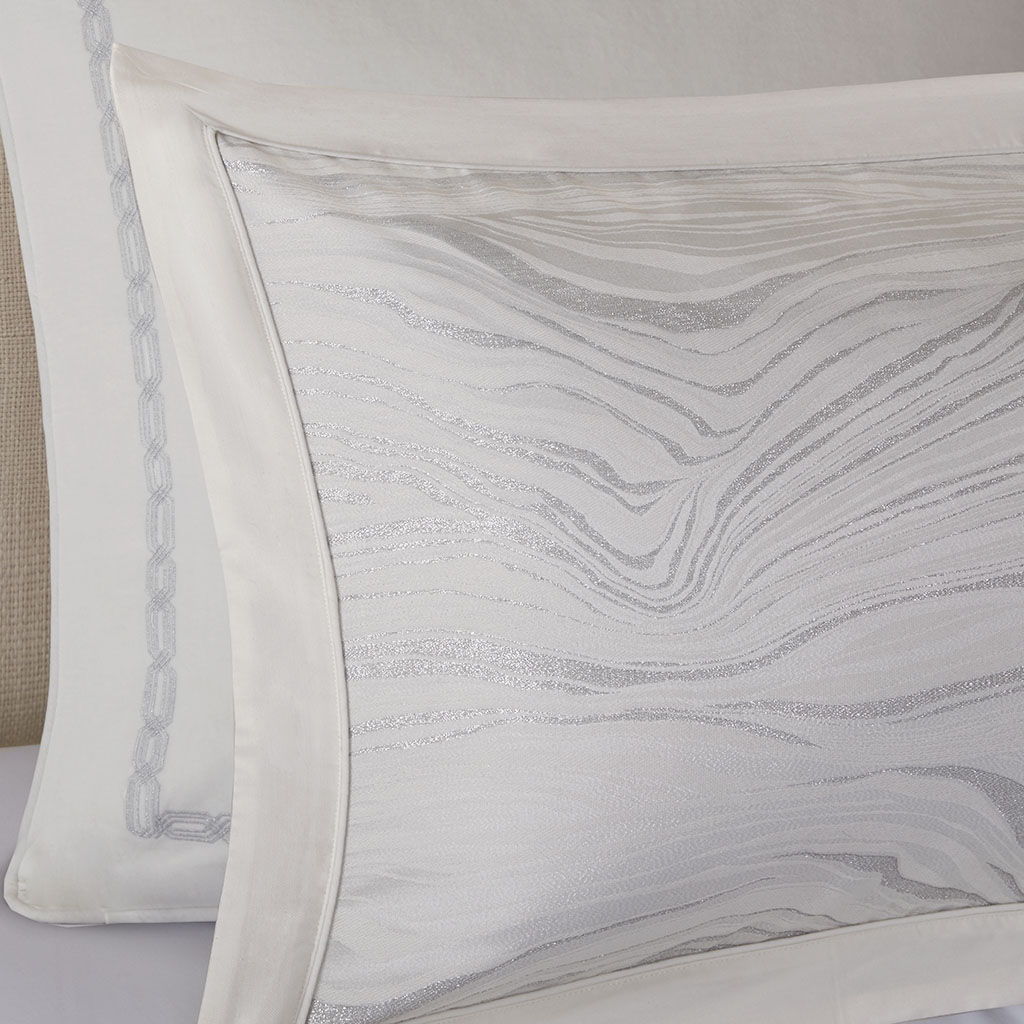 Hollywood Glam - Queen Comforter Set - White