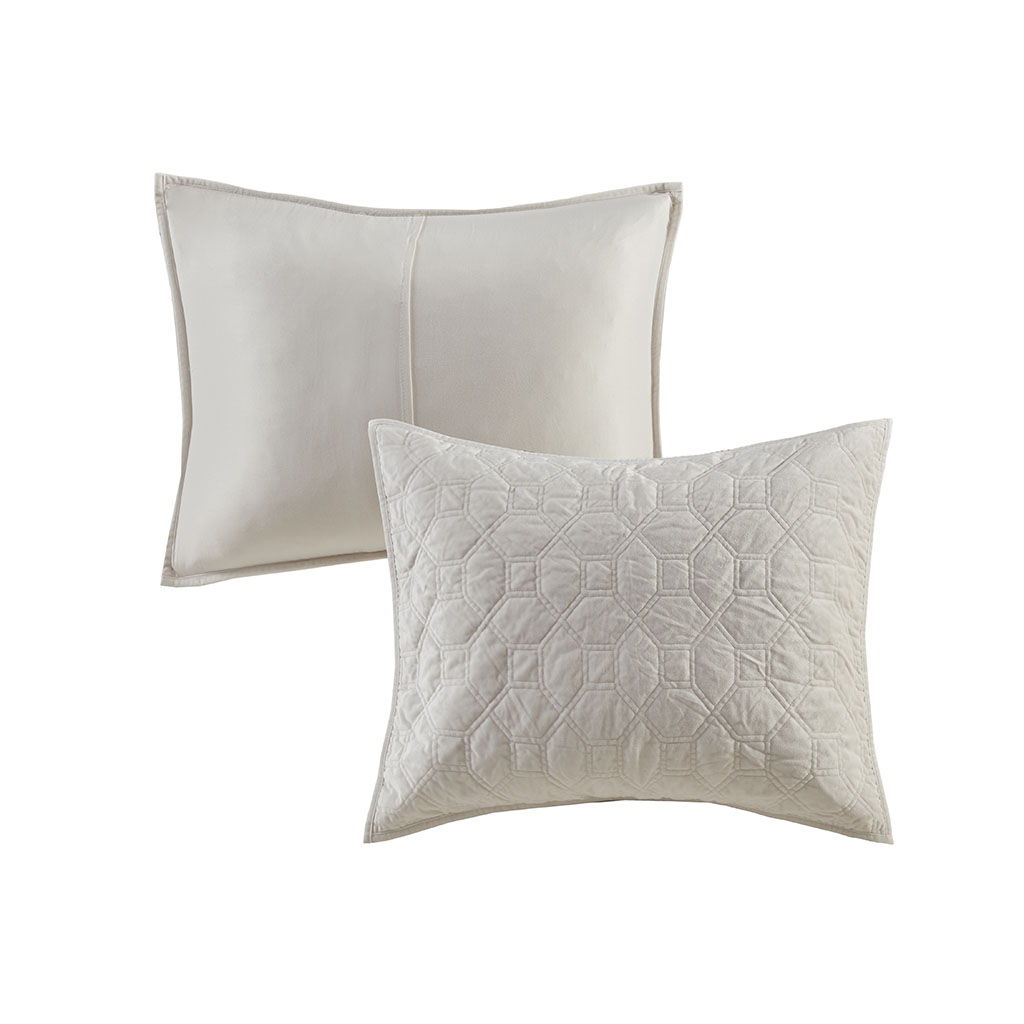 Harper - Reversible 3 Piece Coverlet Set - Ivory