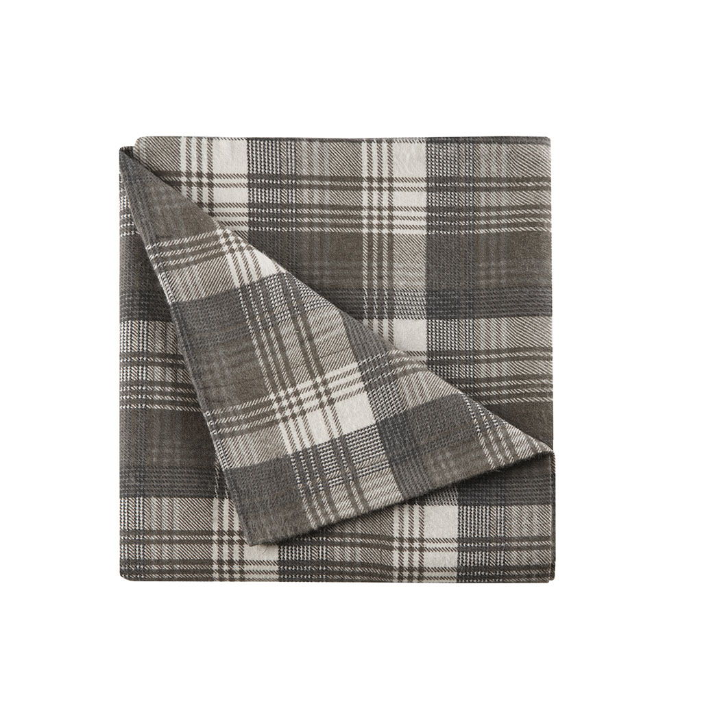 Flannel - California King Sheet Set - Brown Plaid