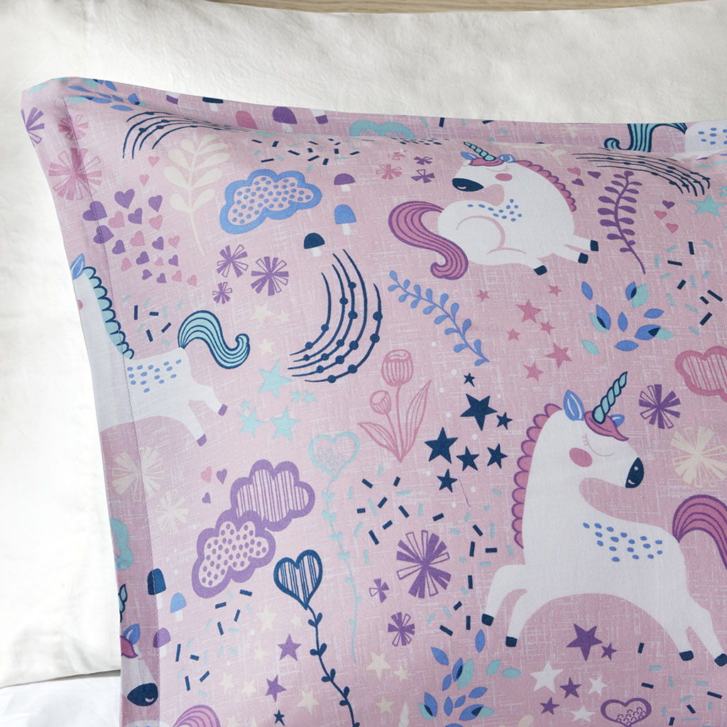Lola - Unicorn Comforter Set - Pink