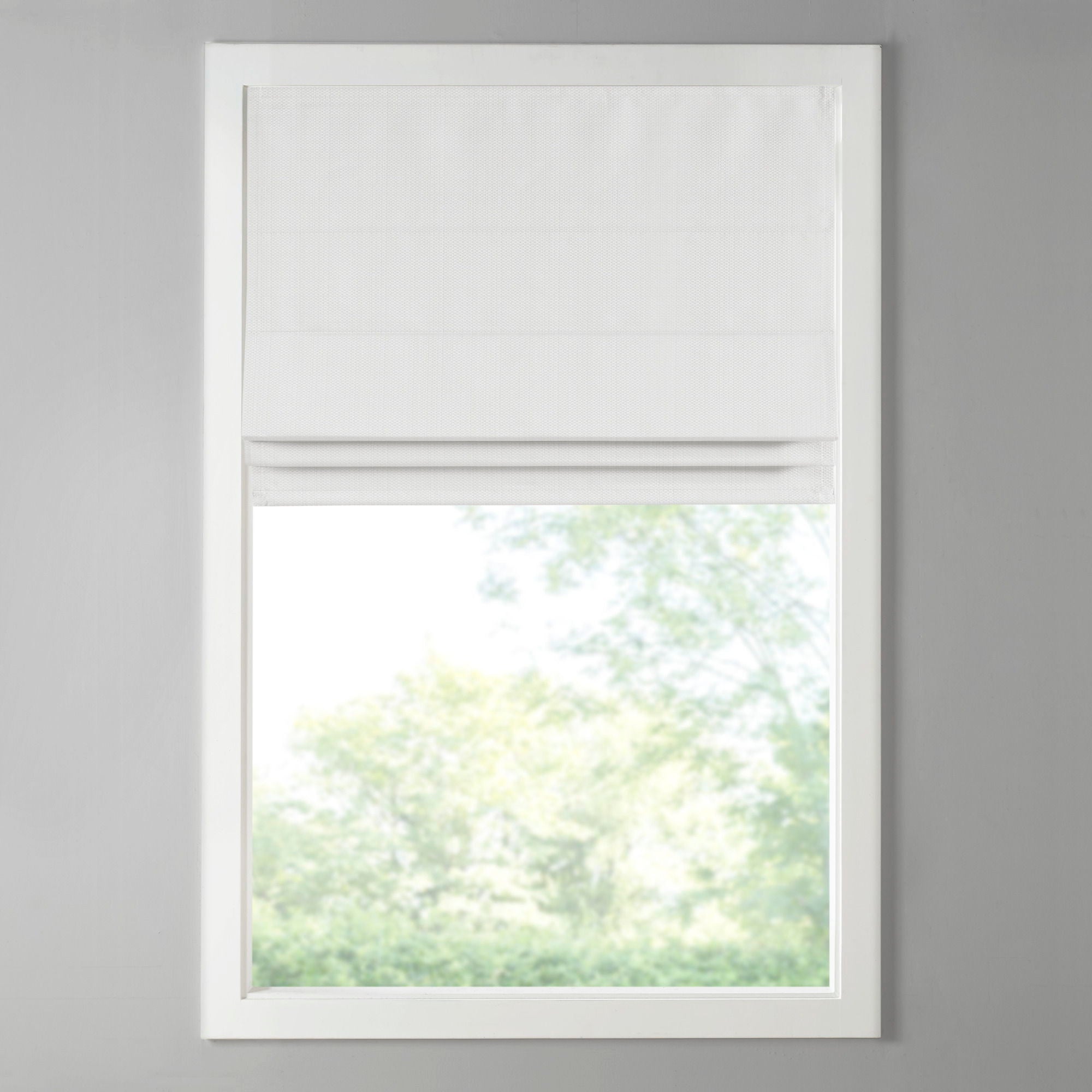 Galen - 33" Basketweave Room Darkening Cordless Roman Shade - White