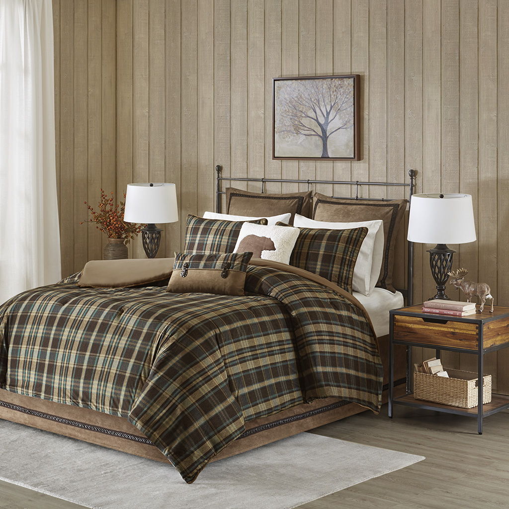 Hadley Plaid - Queen Oversized Cozy Spun Comforter Set - Multi