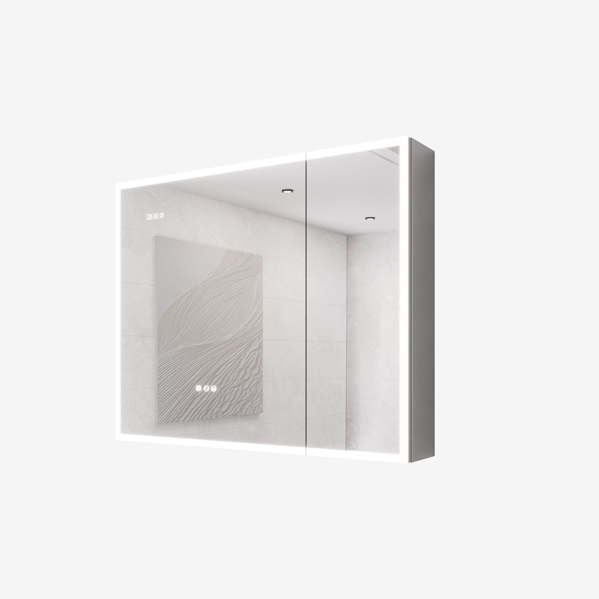 Bathroom Medicine Cabinet With Lights, LED Medicine Cabinet With Mirror, Lighted Medicine Cabinet With Defogger