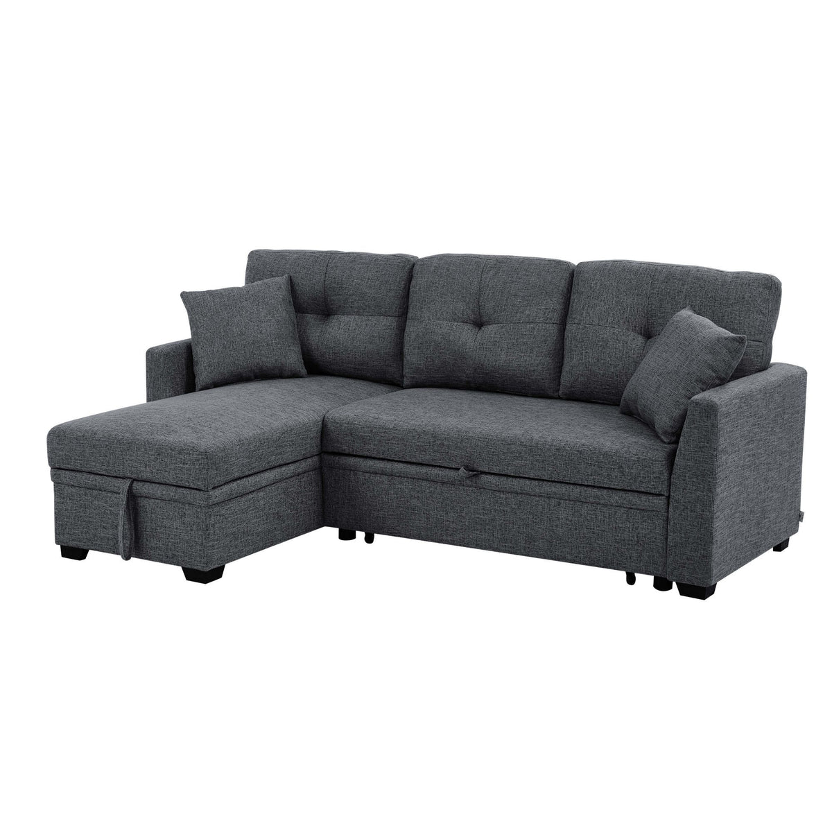 Upholstered Sectional & Pull Out Bed And Chaise Storage