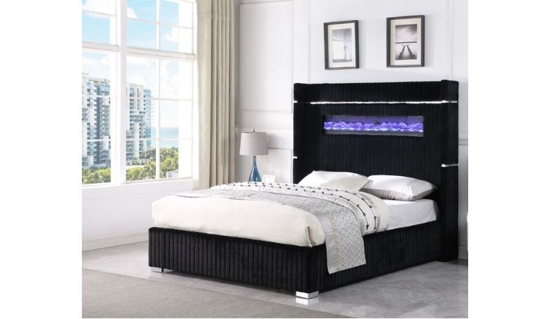 2215 - King Bed Queen Bed Rails - Black