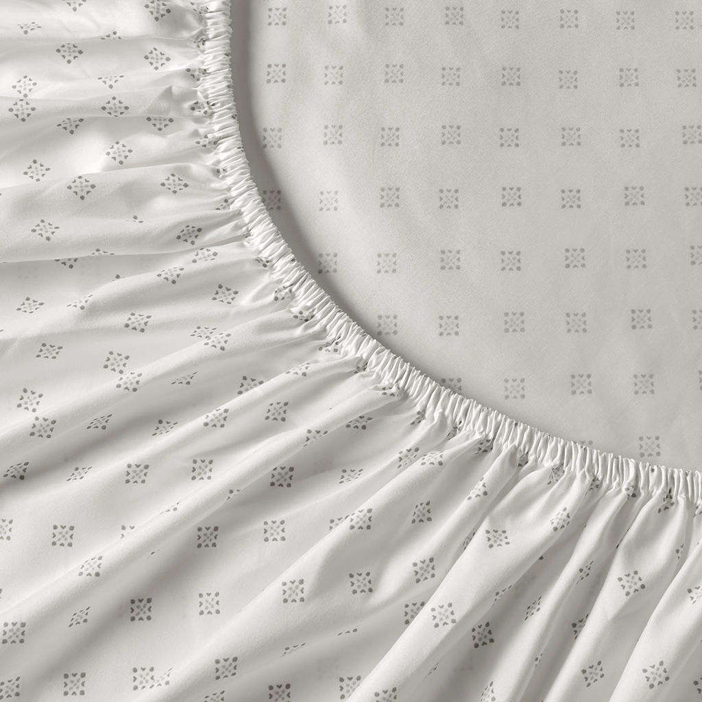 Camden - Full/Queen Chambray Print Solid Comforter Set - Neutral