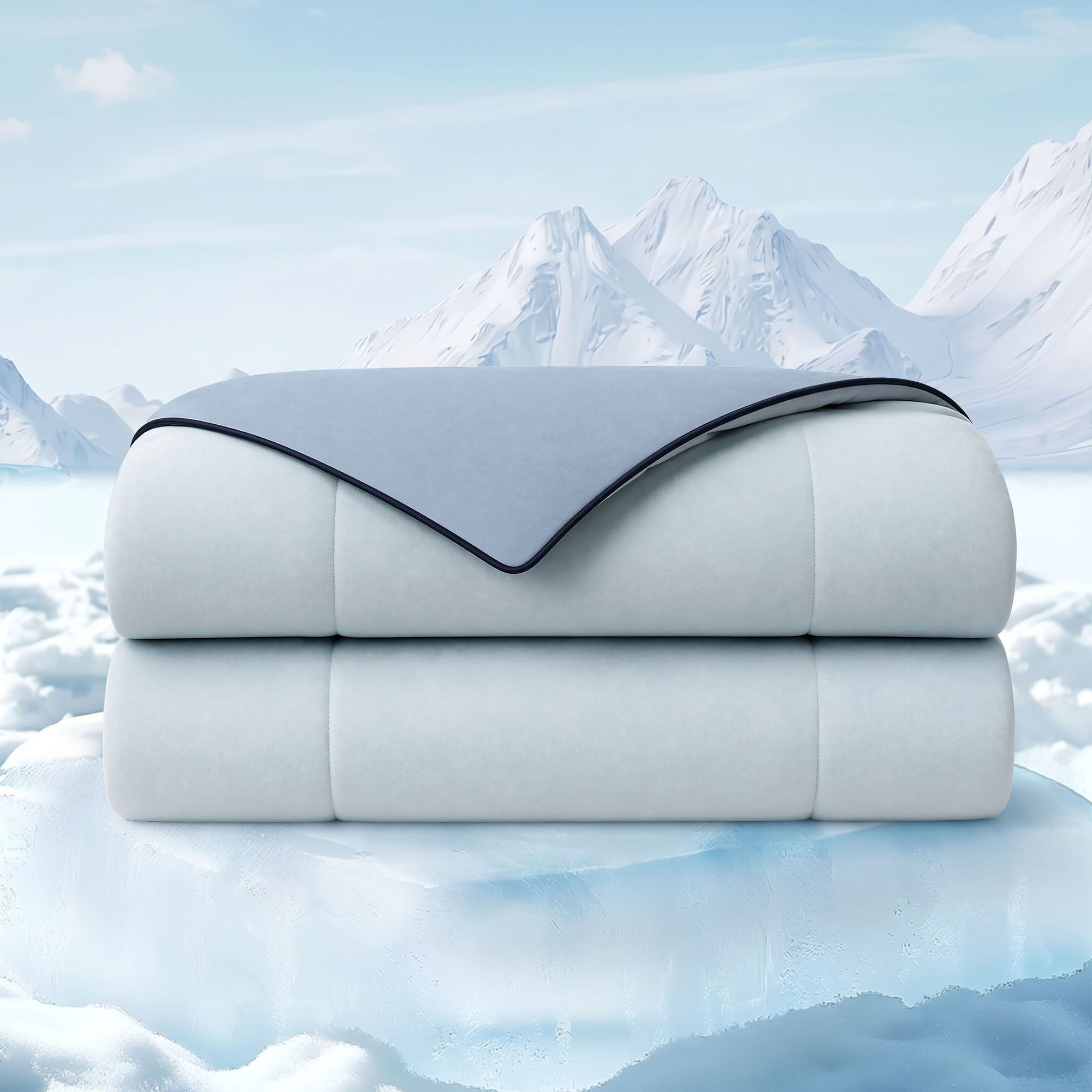 Cooling Lightweight - King Down Alternative Comforter - Light Blue
