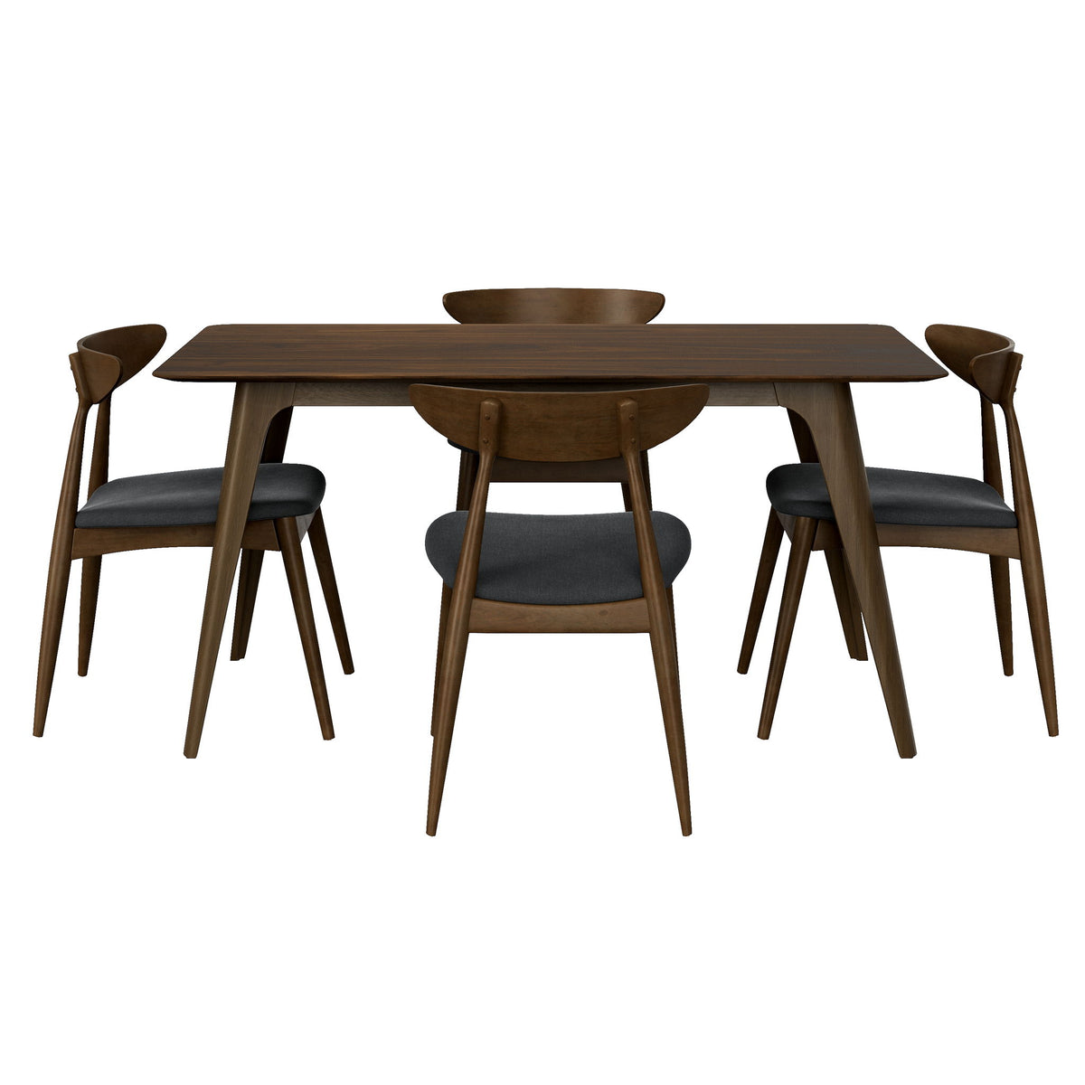 5 Piece Dining Set With Ergonomic Chairs