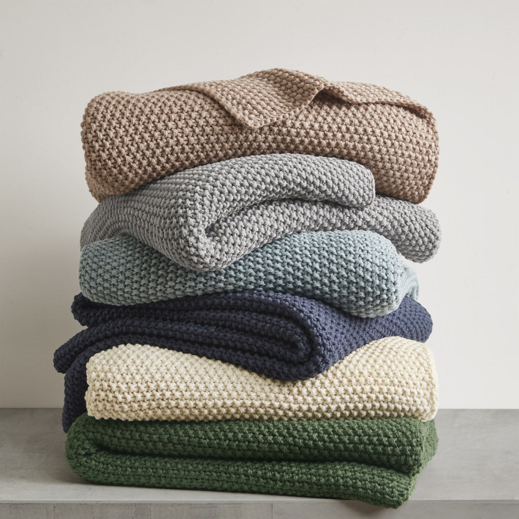 Bree Knit - Throw - Gray
