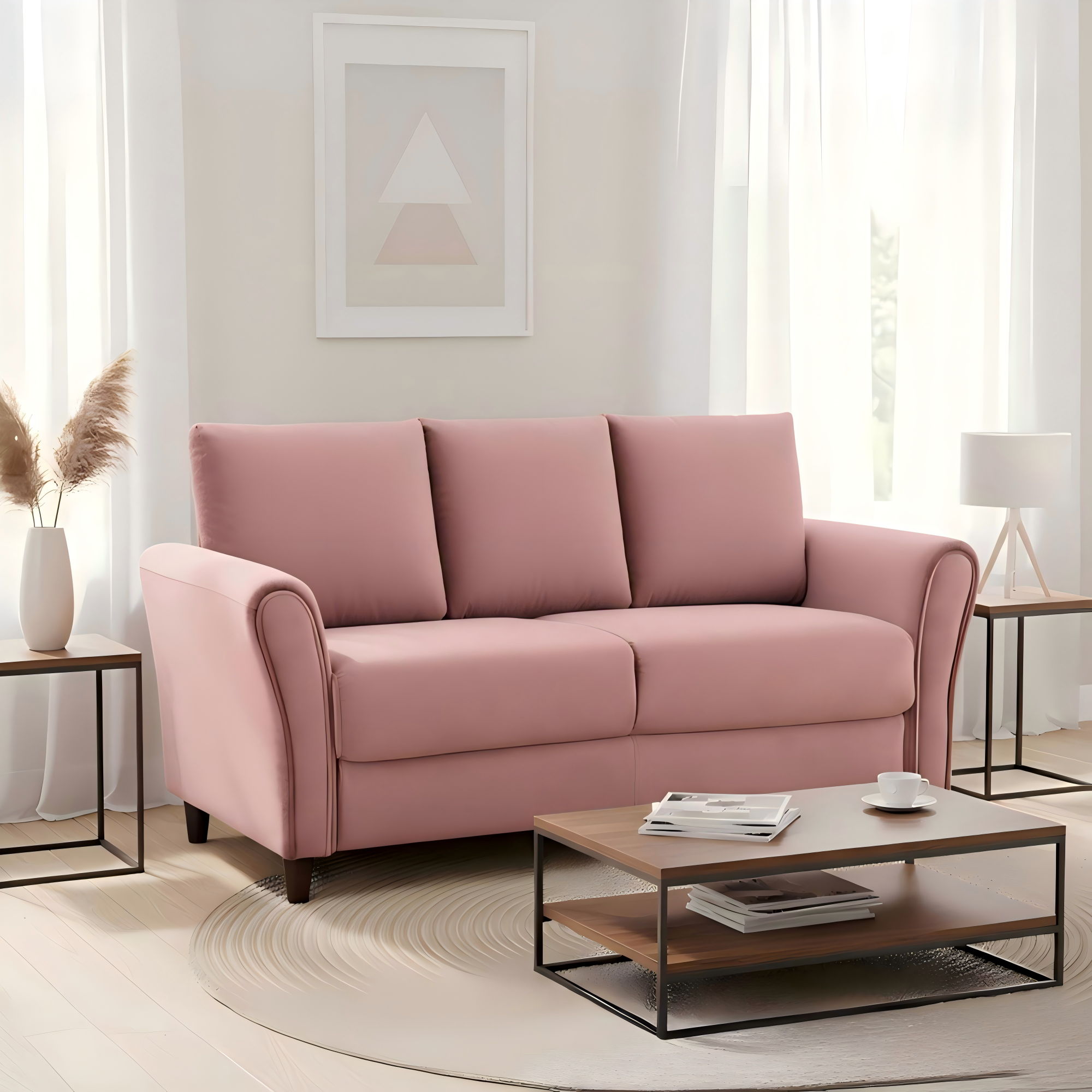 Patricia - Curved Arm 3 Seater Sofa
