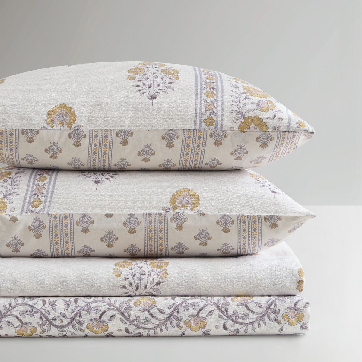Thalia - Full/Queen Duvet Set - Blush/Gold