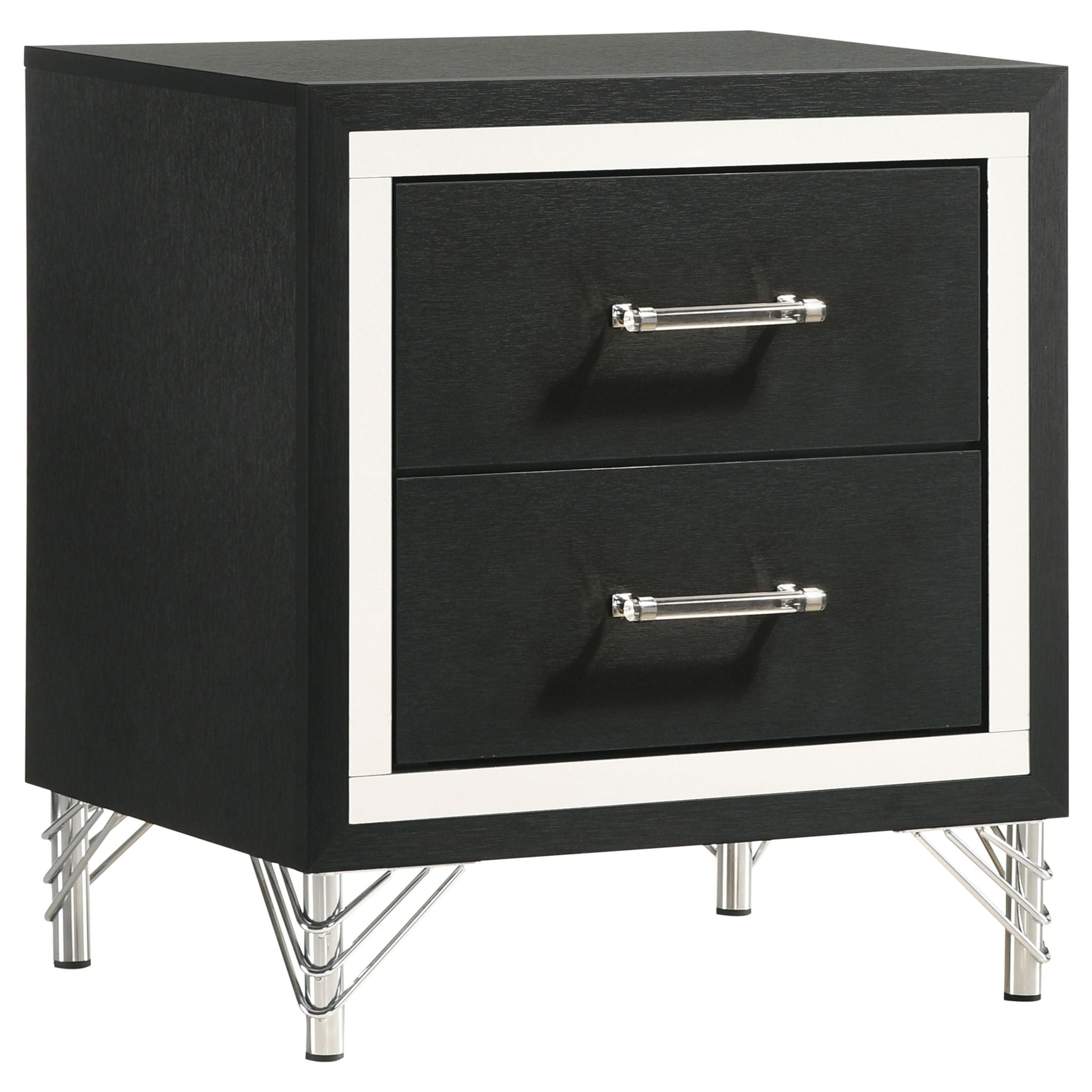Malcolm - 2 Drawer Nightstand - Black